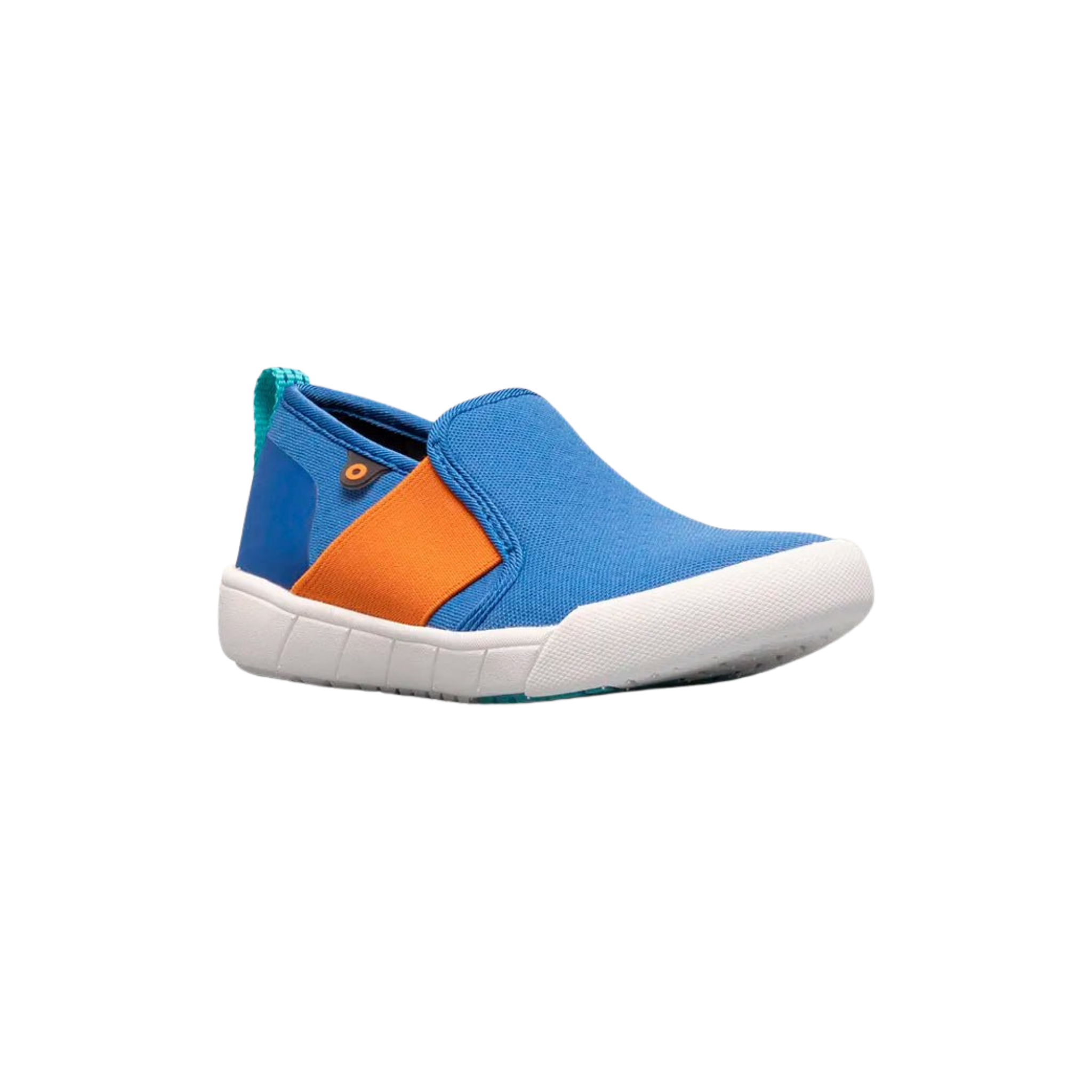 Side profile of BOGS Kicker II waterproof insulated slip-on shoes in Blue