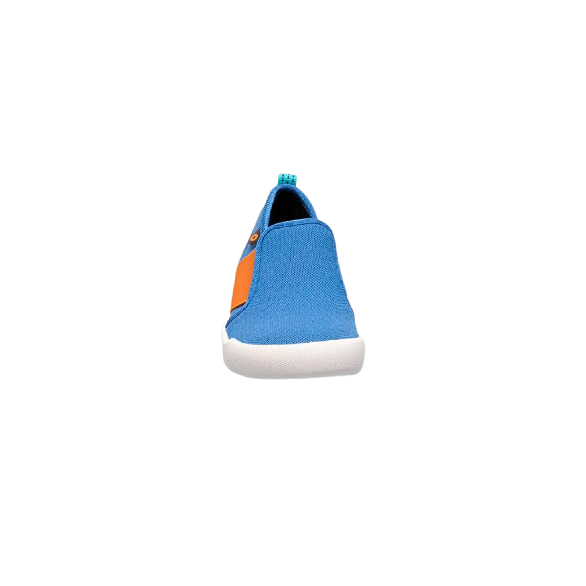 Front view of BOGS Kicker II waterproof slip-on shoes in Blue