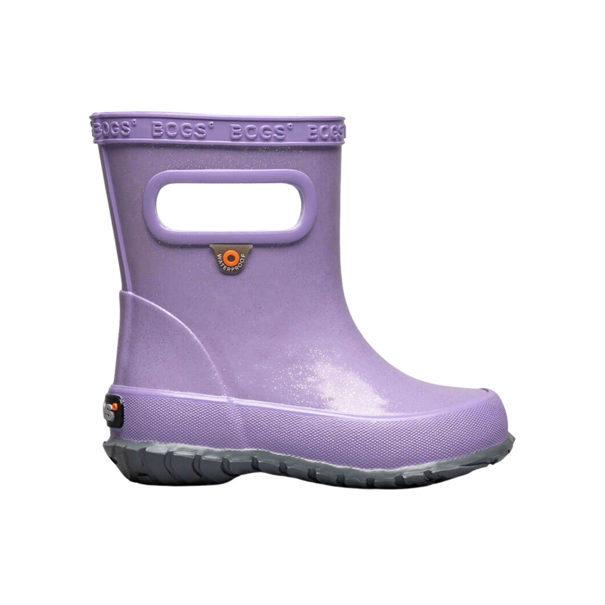 BOGS Skipper II waterproof toddler boots in Purple Multi, suited for rainy adventures in Whistler