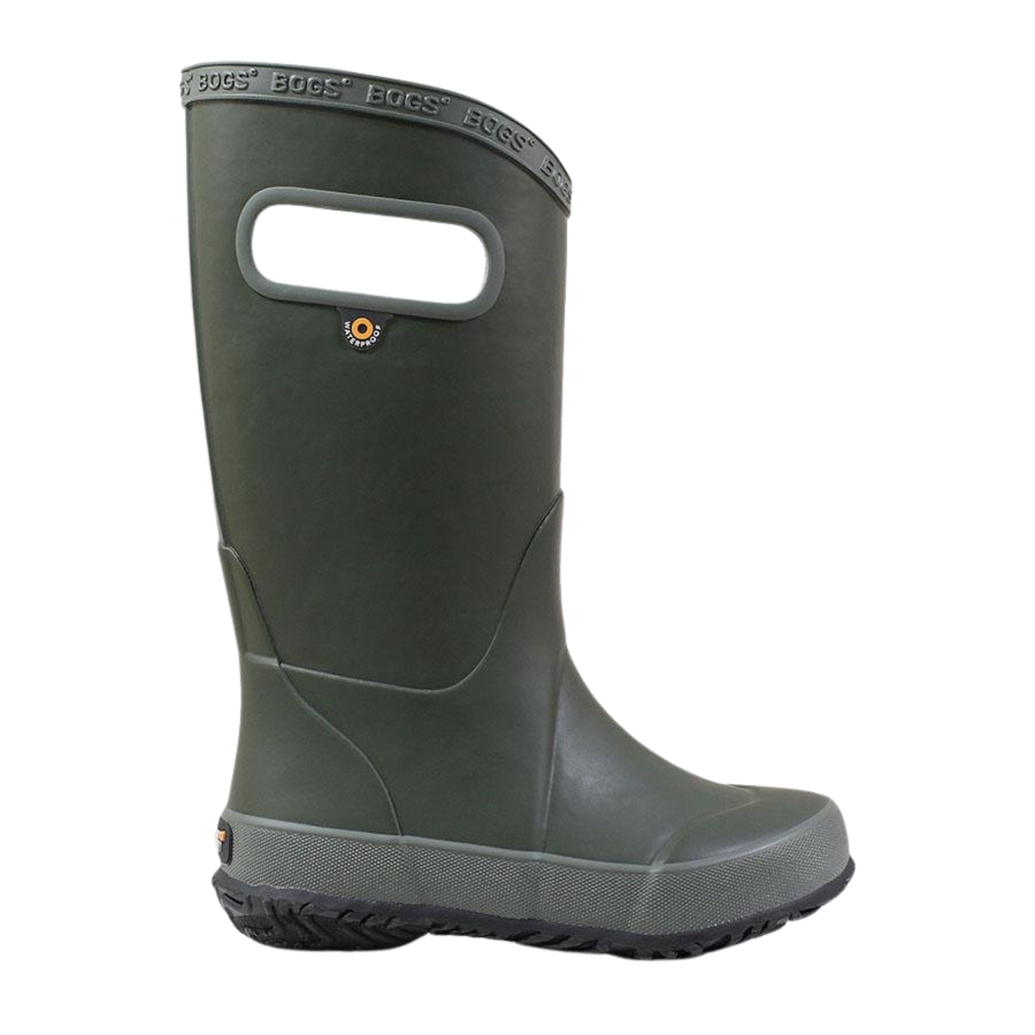 Dark Green BOGS waterproof rain boots for kids in Whistler 