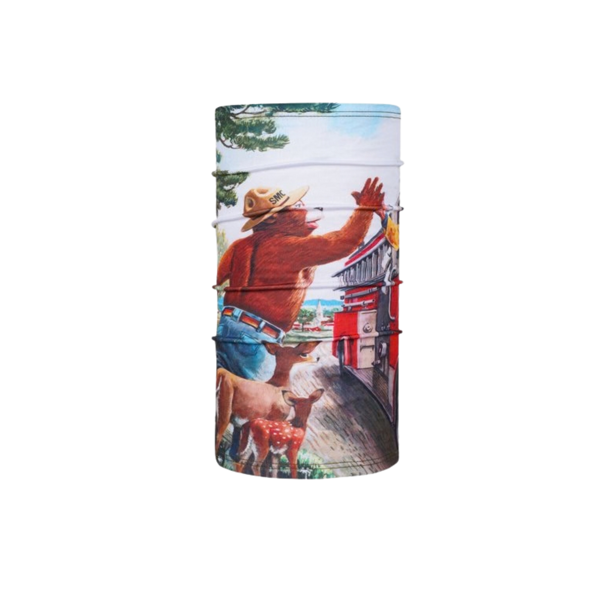 BlackStrap Kids Therma Tube dual-layer neck gaiter in Smoky Five design with four-way stretch, moisture-wicking fabric and UPF 50+ protection for ages 2 to 7