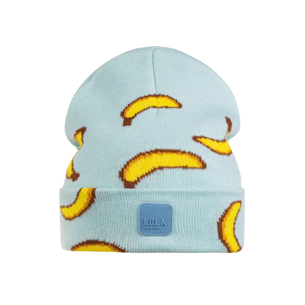 Bula Kids Yummy Beanie in Pastel design featuring colorful food-themed graphics, soft stretchy fabric and warm double-layer construction