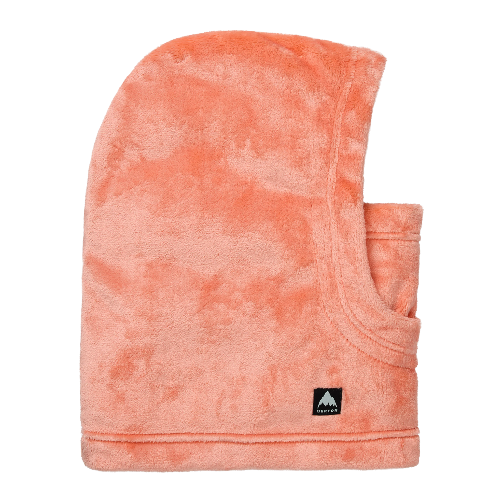 Burton Kids Cora Hood in Sunrise Coral design with 100% recycled polyester DRYRIDE Thermex shaggy fleece