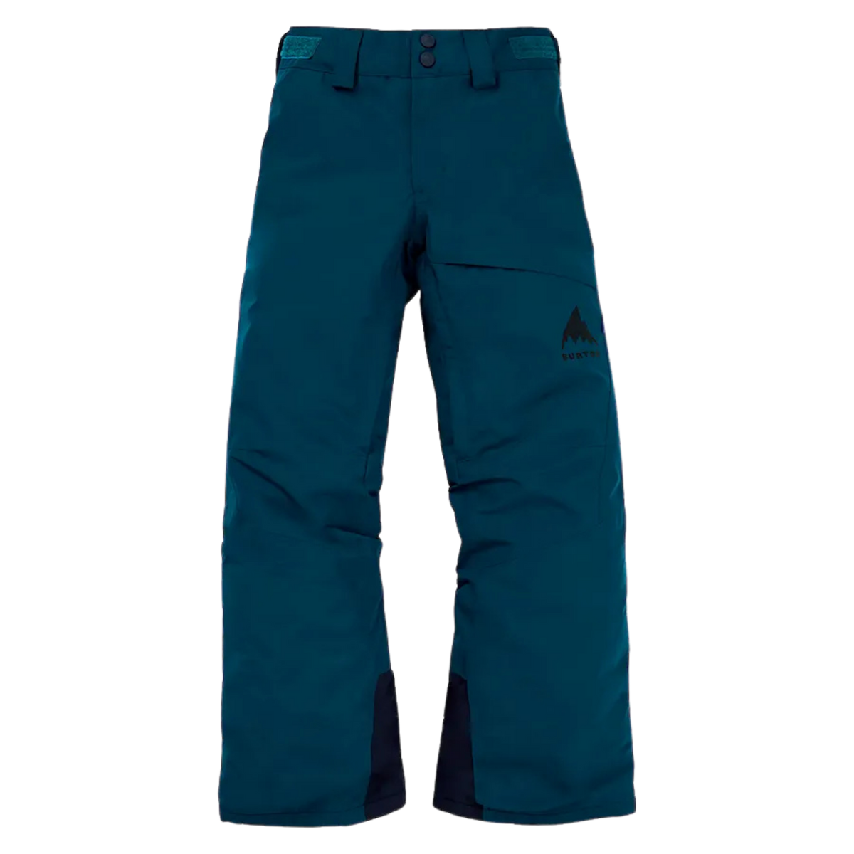 Burton Kids GORE-TEX Shell Snow Pants in Deep Emerald with 2-layer 150D recycled polyester shell, boot gaiters and Room-To-Grow system