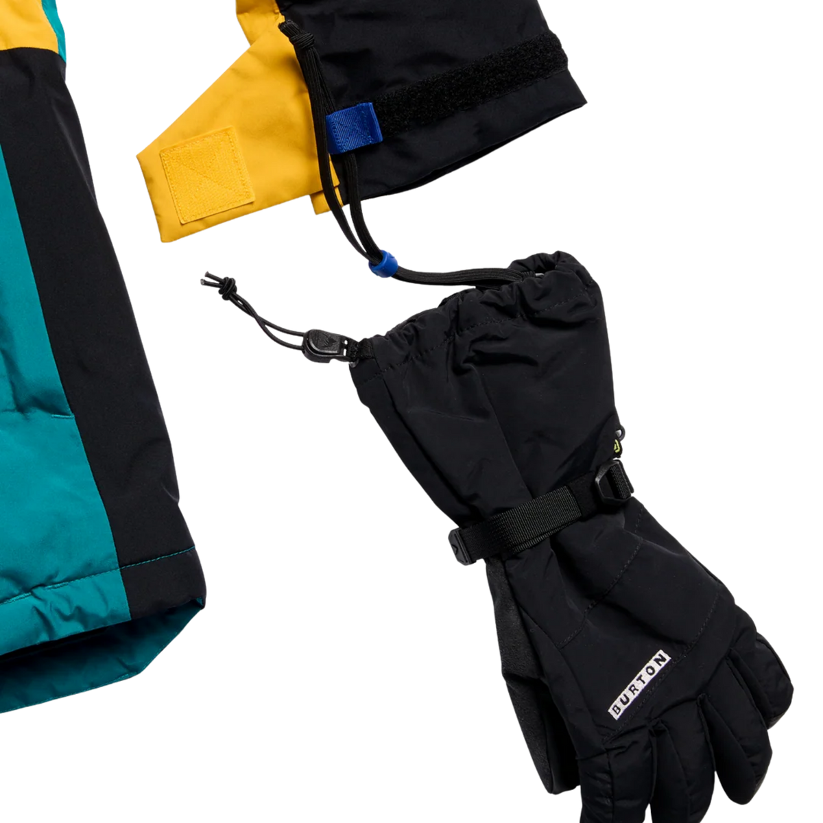 Burton Kids GORE-TEX Powline Jacket adjustable sleeve cuff designed for a secure fit around gloves and mittens