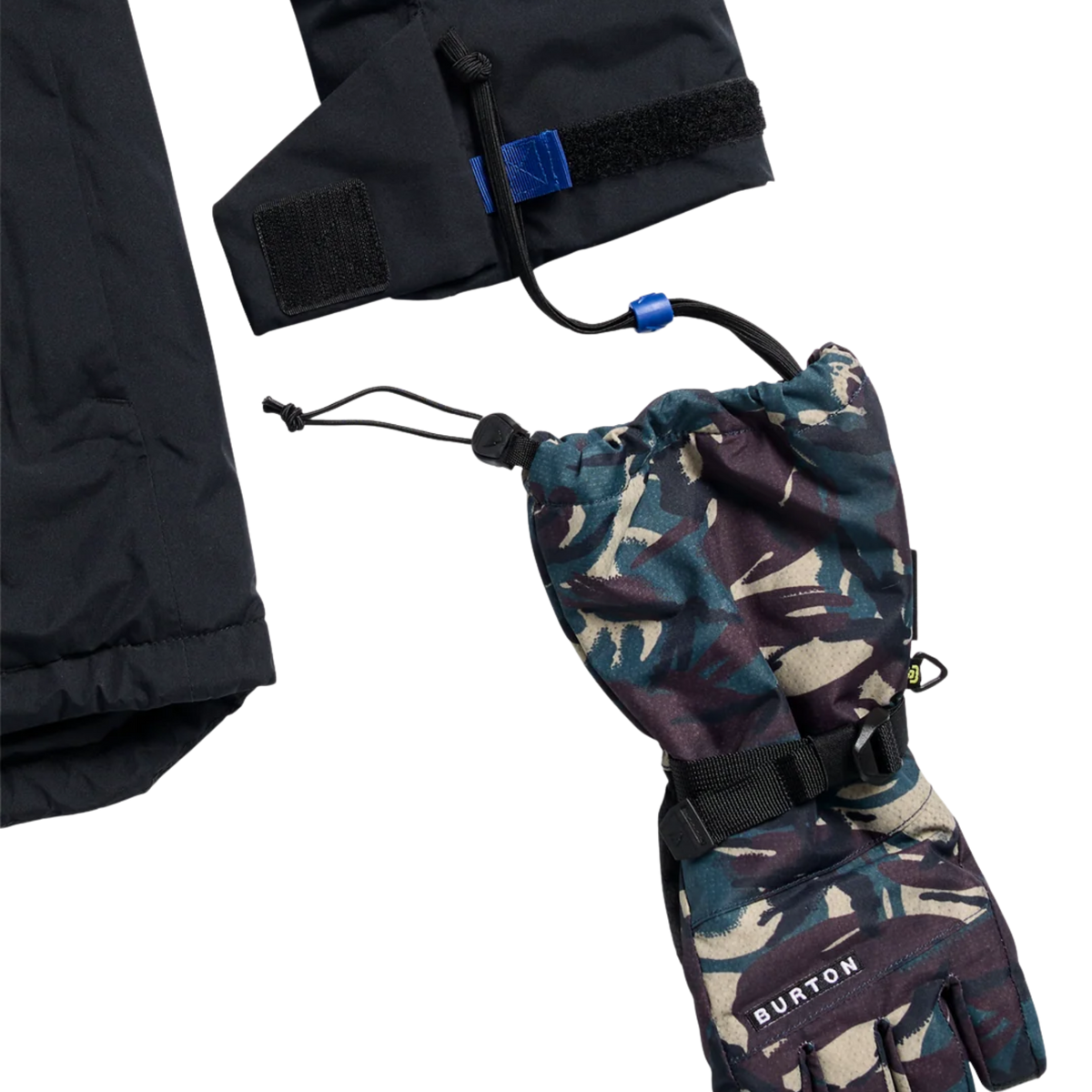 Burton Kids GORE-TEX Powline Jacket adjustable sleeve cuff designed for a secure fit around gloves and mittens