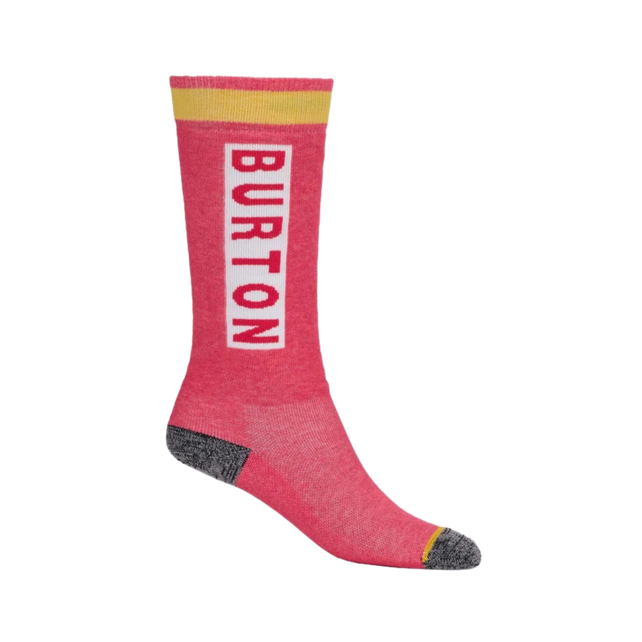 Burton Kids Performance Midweight Socks in Azalea Pink design with merino wool blend and medium-density cushioning