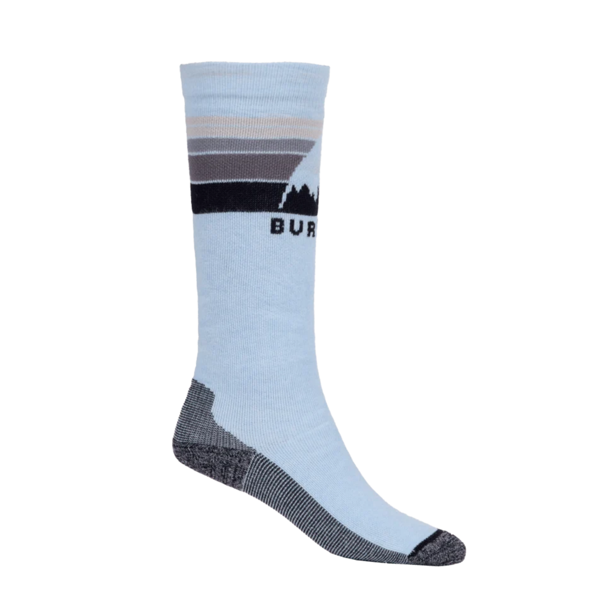 Burton Kids Performance Midweight Socks in Dusty Blue design with merino wool blend and medium-density cushioning