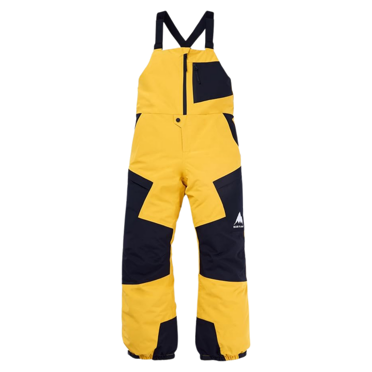 Burton Kids Powline GORE-TEX 2L Bib Pants in Goldenrod / True Black color combination with 60g ThermacoreECO insulation and recycled 150D polyester shell