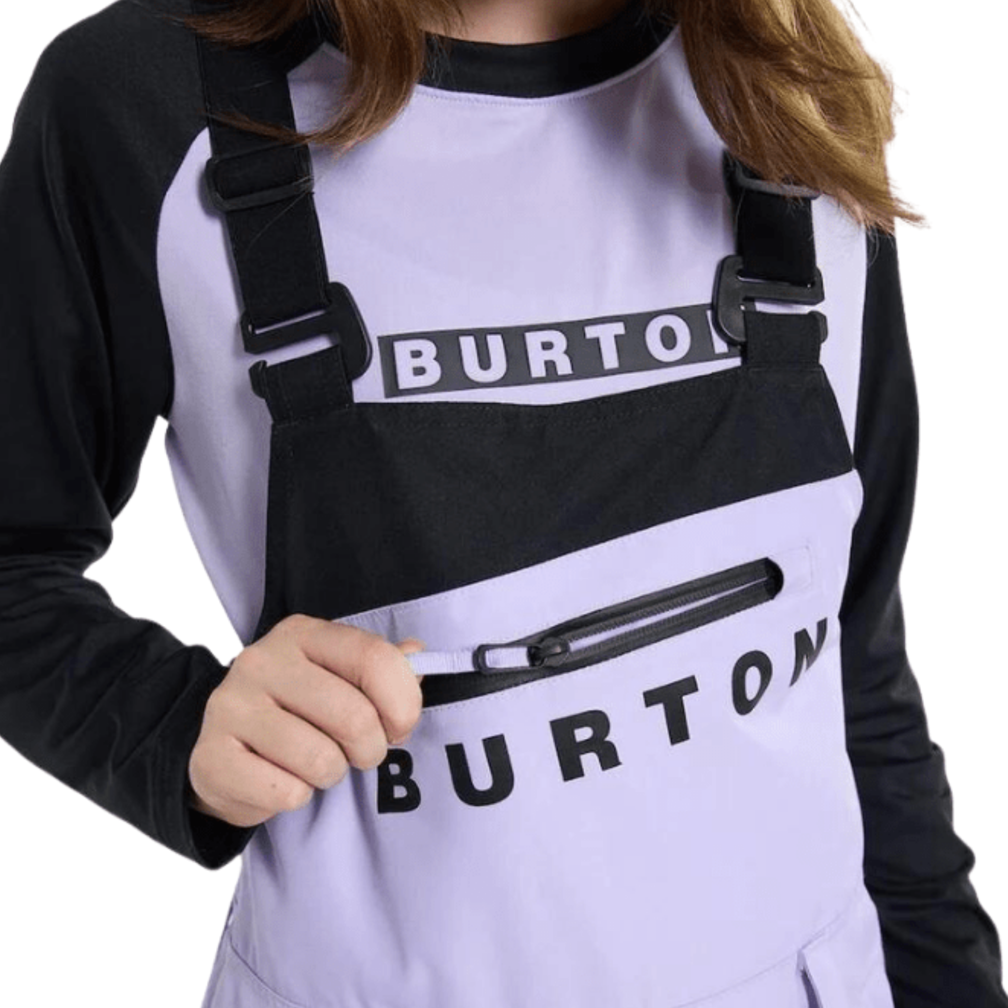 Burton Kids Stark GORE-TEX 2L Bib Pants in Supernova design with YKK water-resistant zippers for added weather protection