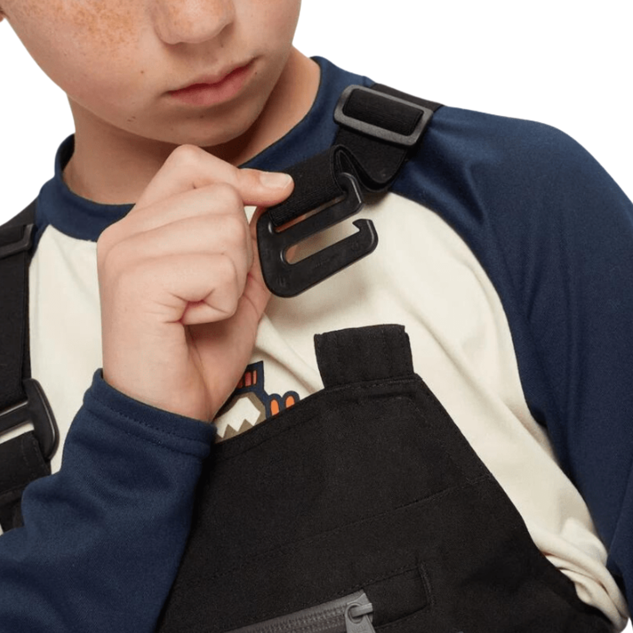 Burton Kids Stark GORE-TEX 2L Bib Pants in True Black design with adjustable hook-and-loop suspenders and internal waist adjustment