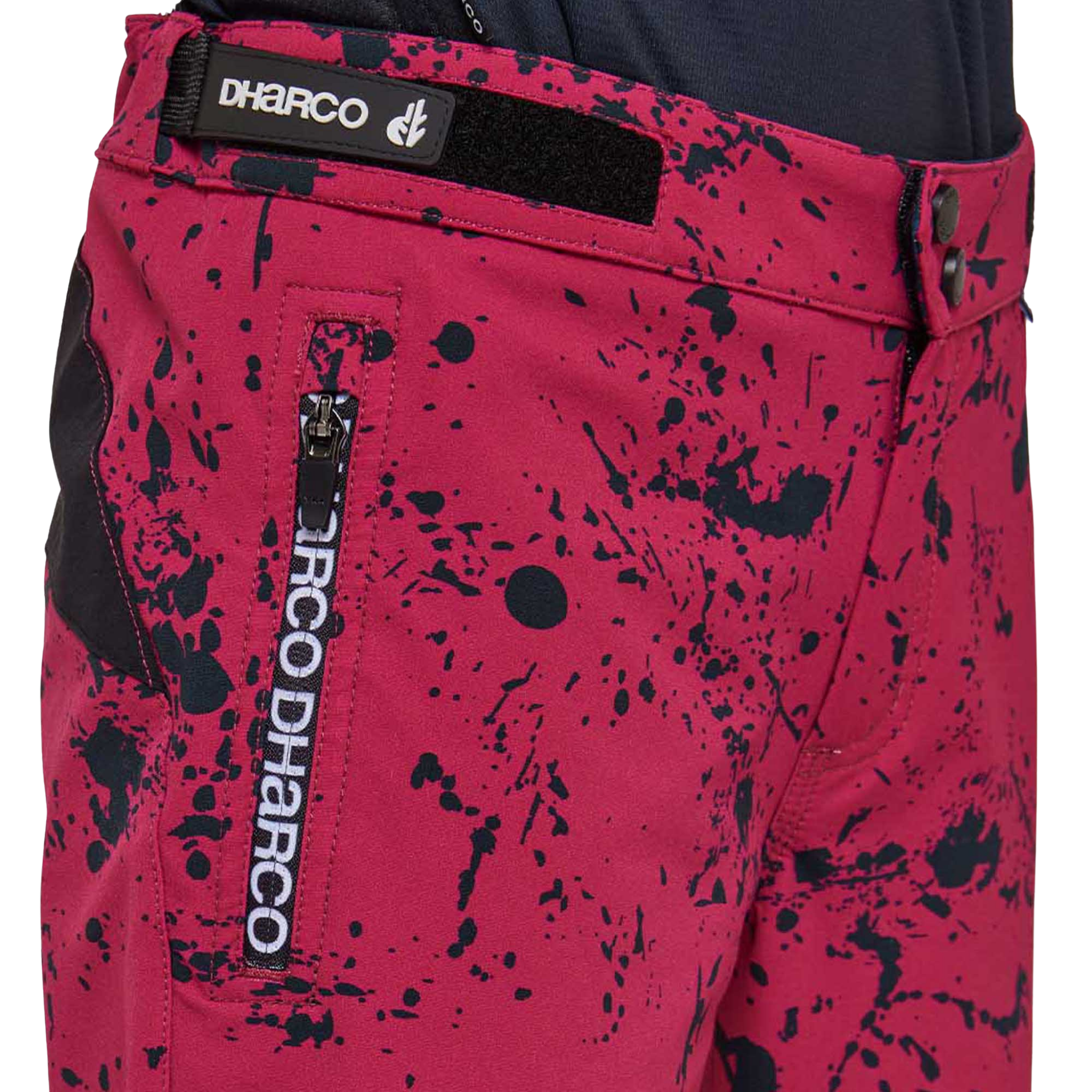 DHaRCO Youth Gravity Pants in Chili Pepper design with 95% nylon 5% spandex bluesign approved 4-way stretch fabric and water-resistant finish