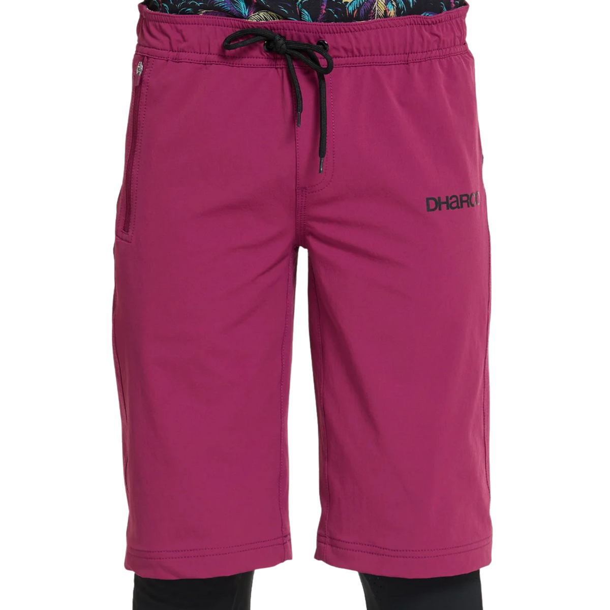 DHaRCO Youth Gravity Shorts in Sangria with durable nylon, 4-way stretch, water-resistant finish and elastic drawstring waist