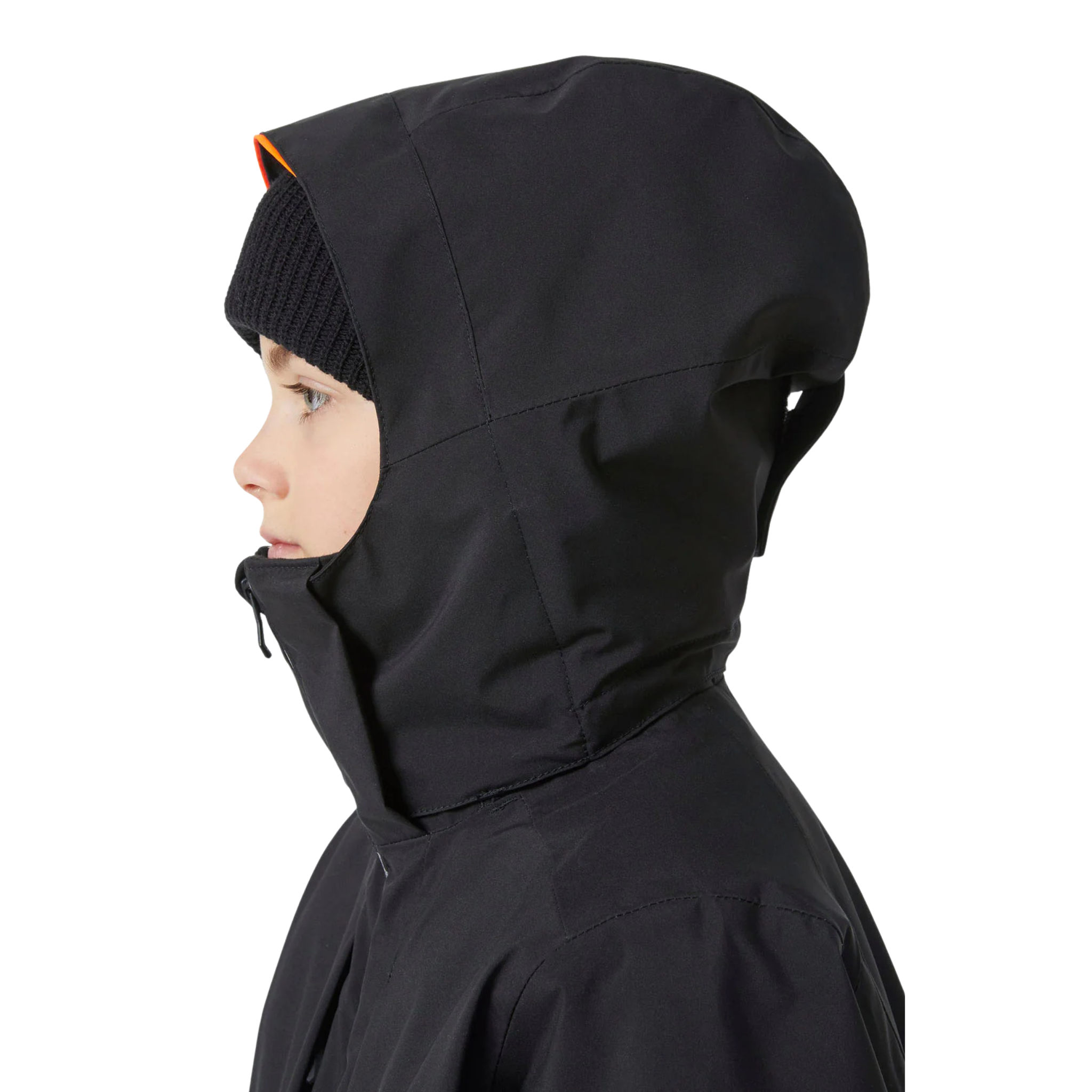 Helly Hansen Juniors Alpha Ski Jacket with detachable adjustable hood, neon brim and waterproof HELLY TECH construction