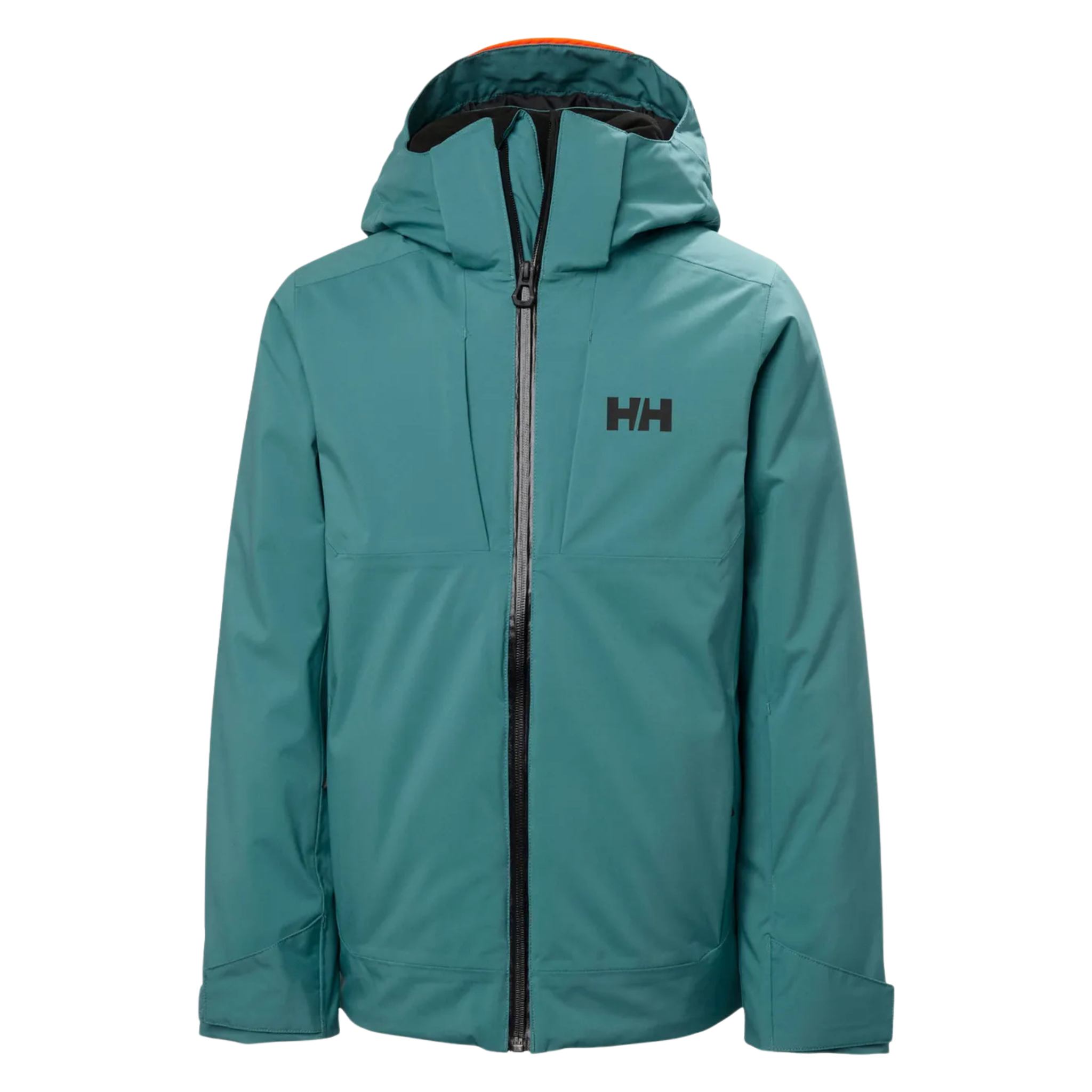 Helly Hansen Jr Alpha Ski Jacket in Opal Green with HELLY TECH Performance waterproof shell and PrimaLoft Black Eco insulation