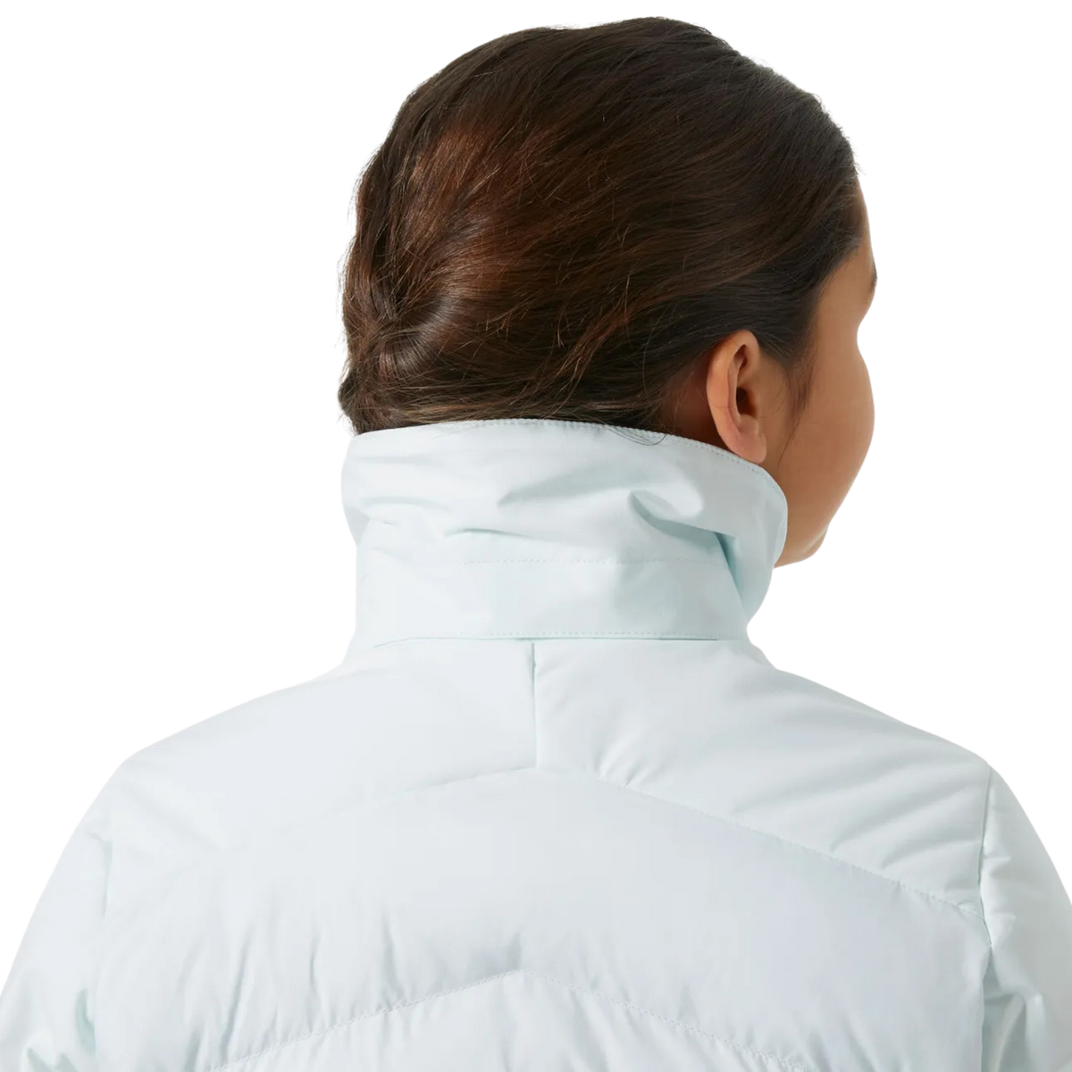 Helly Hansen Jr Girl Astra Jacket in Icicle color with brushed tricot and soft fleece inside collar for comfortable warmth