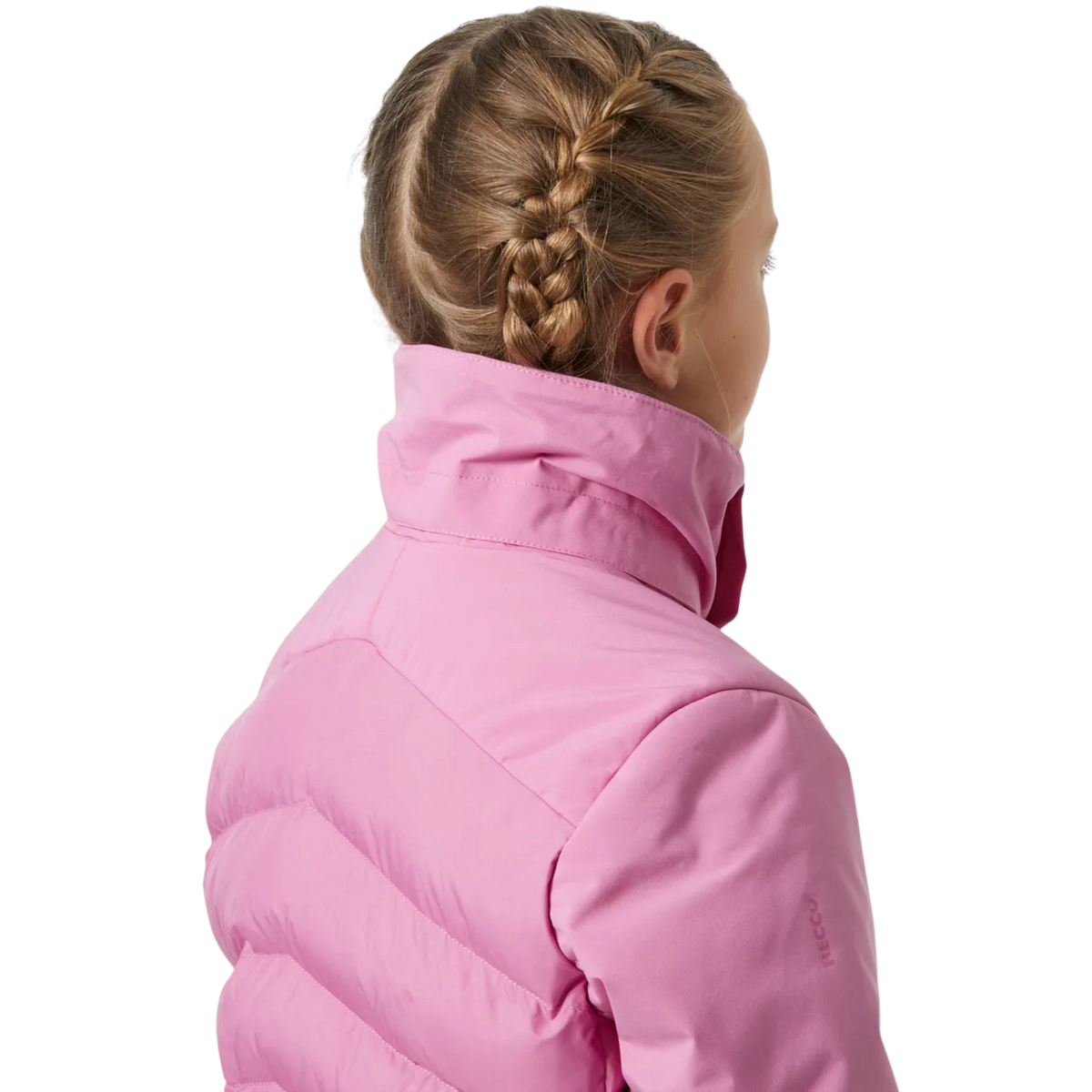 Helly Hansen Jr Girl Astra Jacket in Meta Pink with brushed tricot and soft fleece inside collar for comfortable warmth