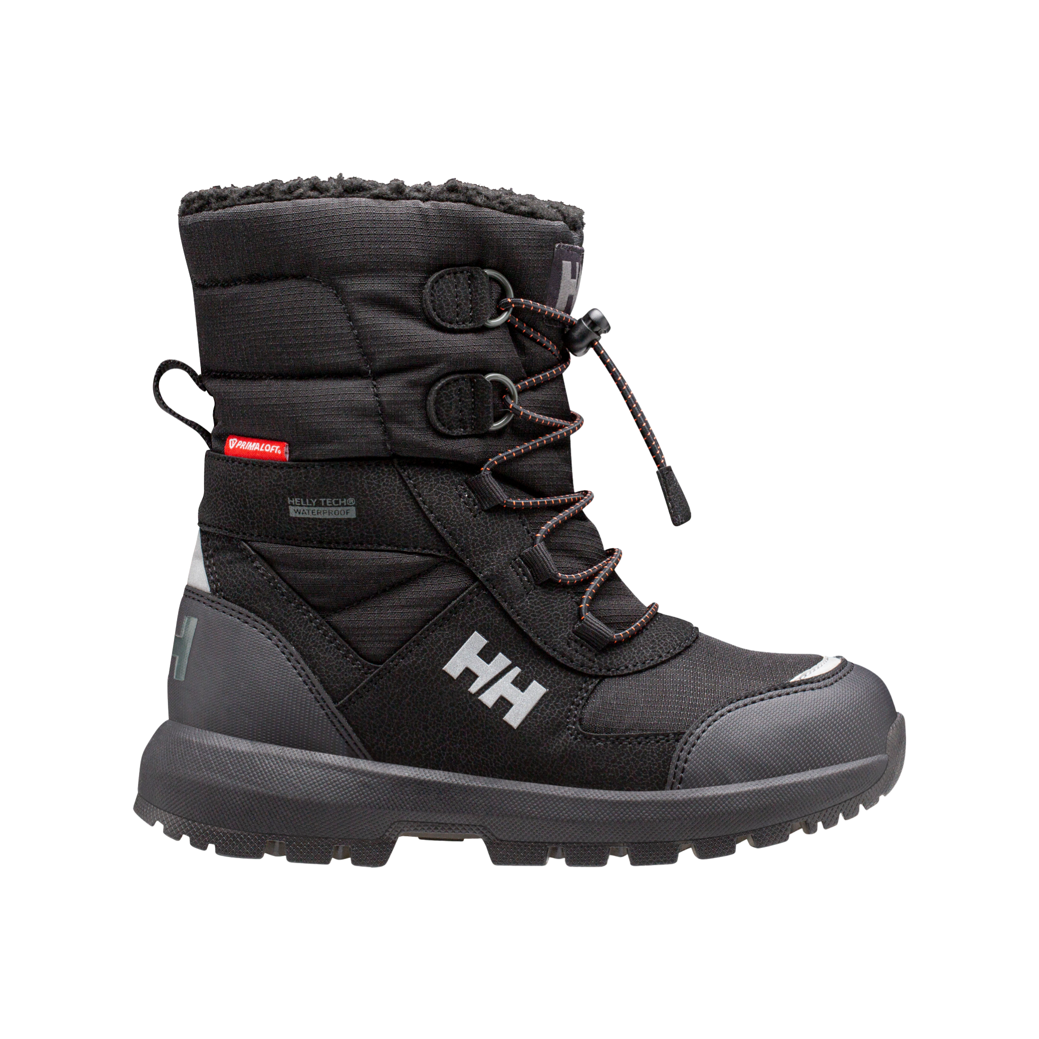 Helly Hansen Jr Silverton Winter Boots in Black with HELLY TECH waterproof membrane, 400g PrimaLoft insulation and HH Max Grip outsole