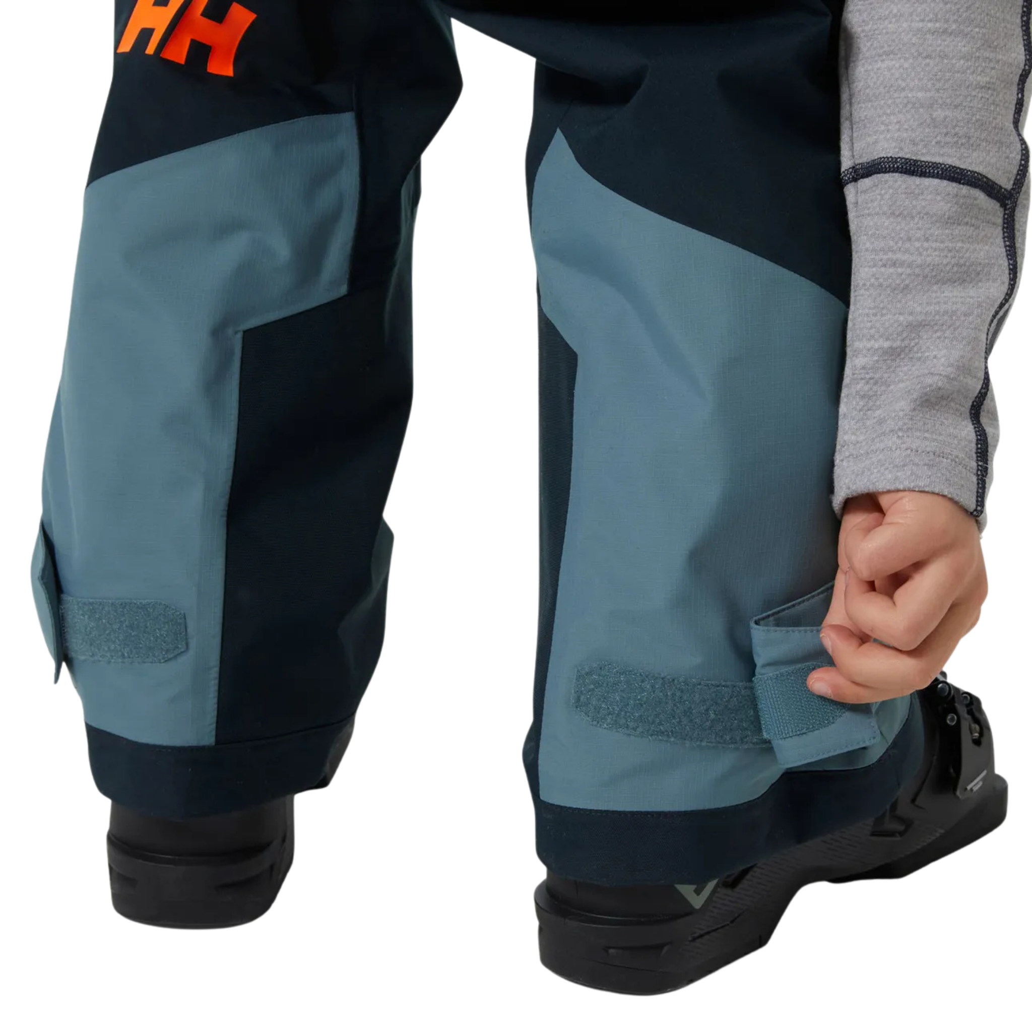 Helly Hansen Jr Summit 2.0 Bib Pants boot gaiter with gripper for added snow protection around ski and snowboard boots
