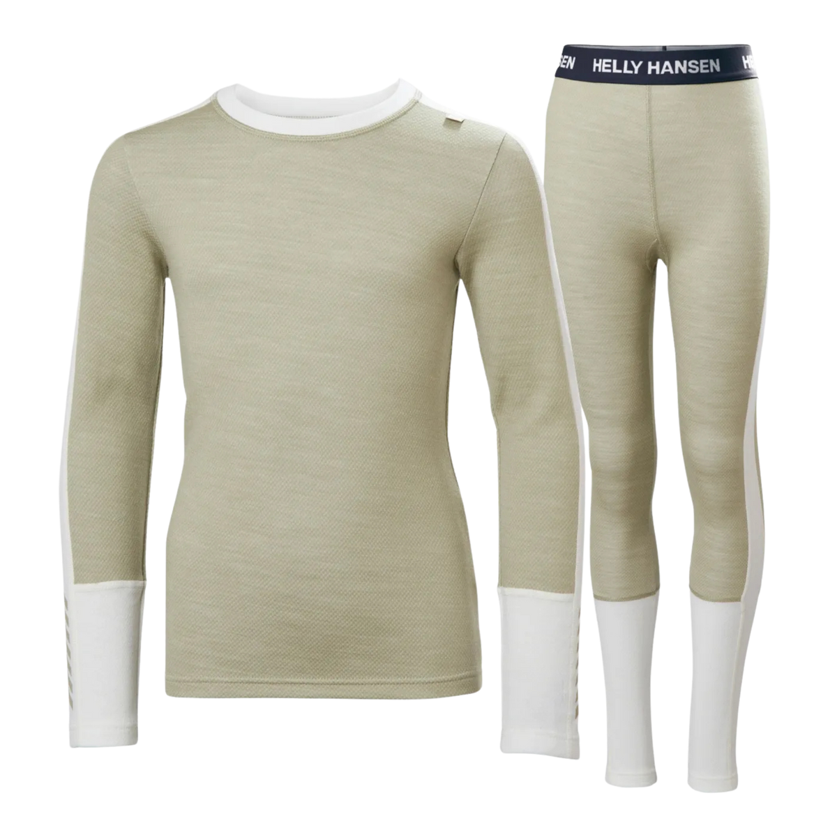 Helly Hansen Junior Lifa Merino Midweight Set in Bright Lave with 2-layer LIFA moisture-wicking technology, warm Merino wool and flatlock seams