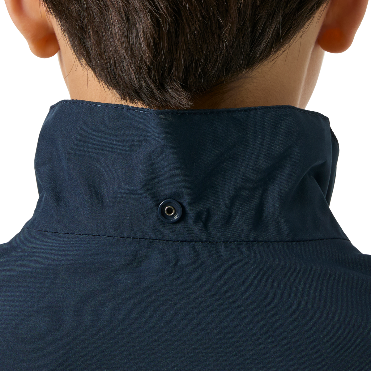 Helly Hansen Juniors Koster Rain Jacket in Navy with lightweight breathable waterproof and windproof outer fabric