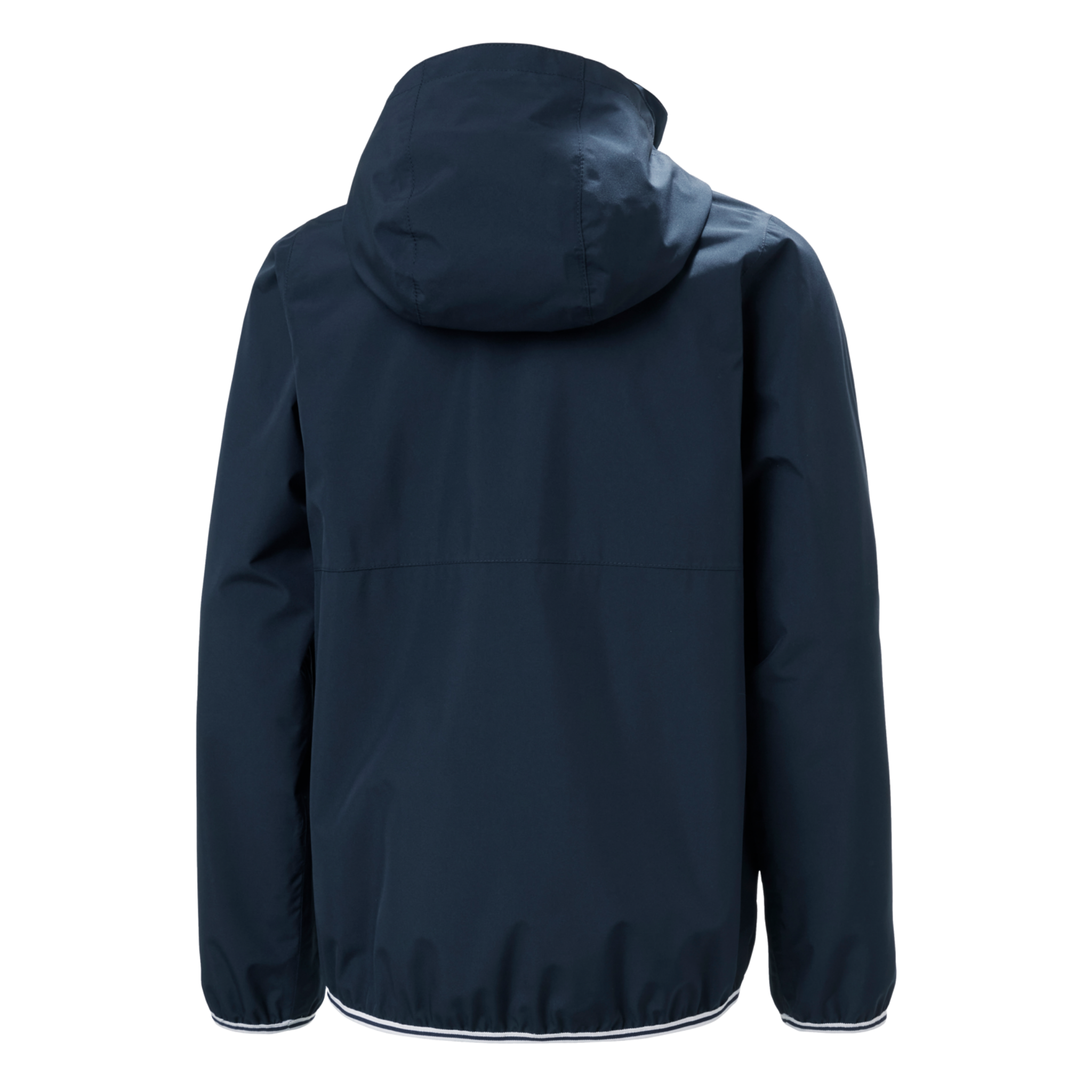 Rear view of Helly Hansen Juniors Koster Rain Jacket with lightweight breathable and windproof rain protection