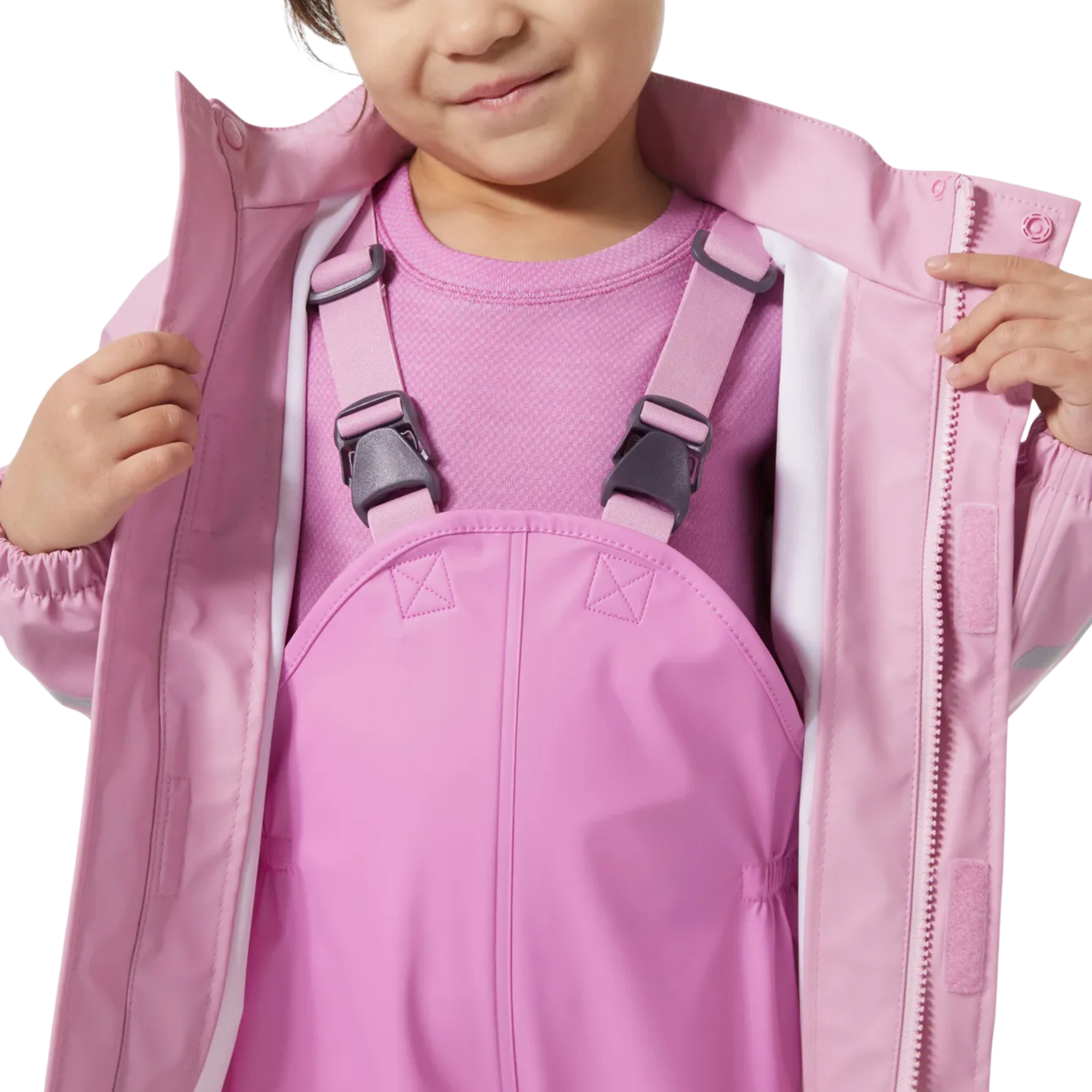 Helly Hansen Kids Bergen 2.0 Rain Bib Pants with adjustable elastic suspenders for a secure customizable fit