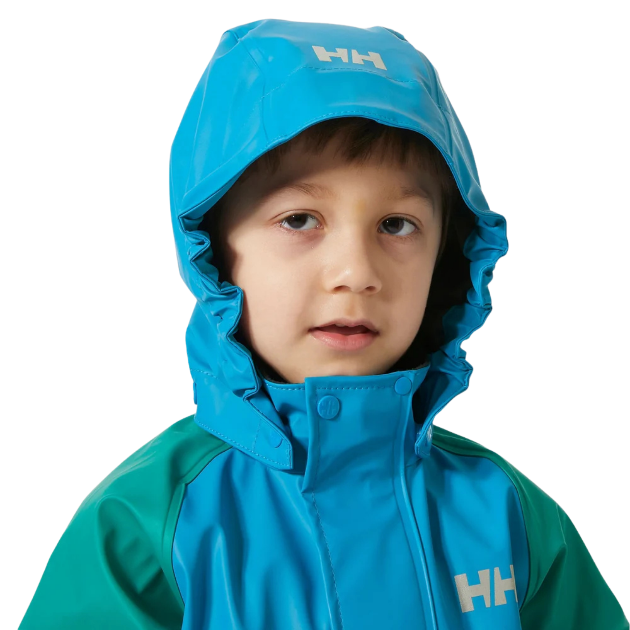 Helly Hansen Kids Bergen 2.0 Rain Jacket with detachable hood and waterproof welded seam construction