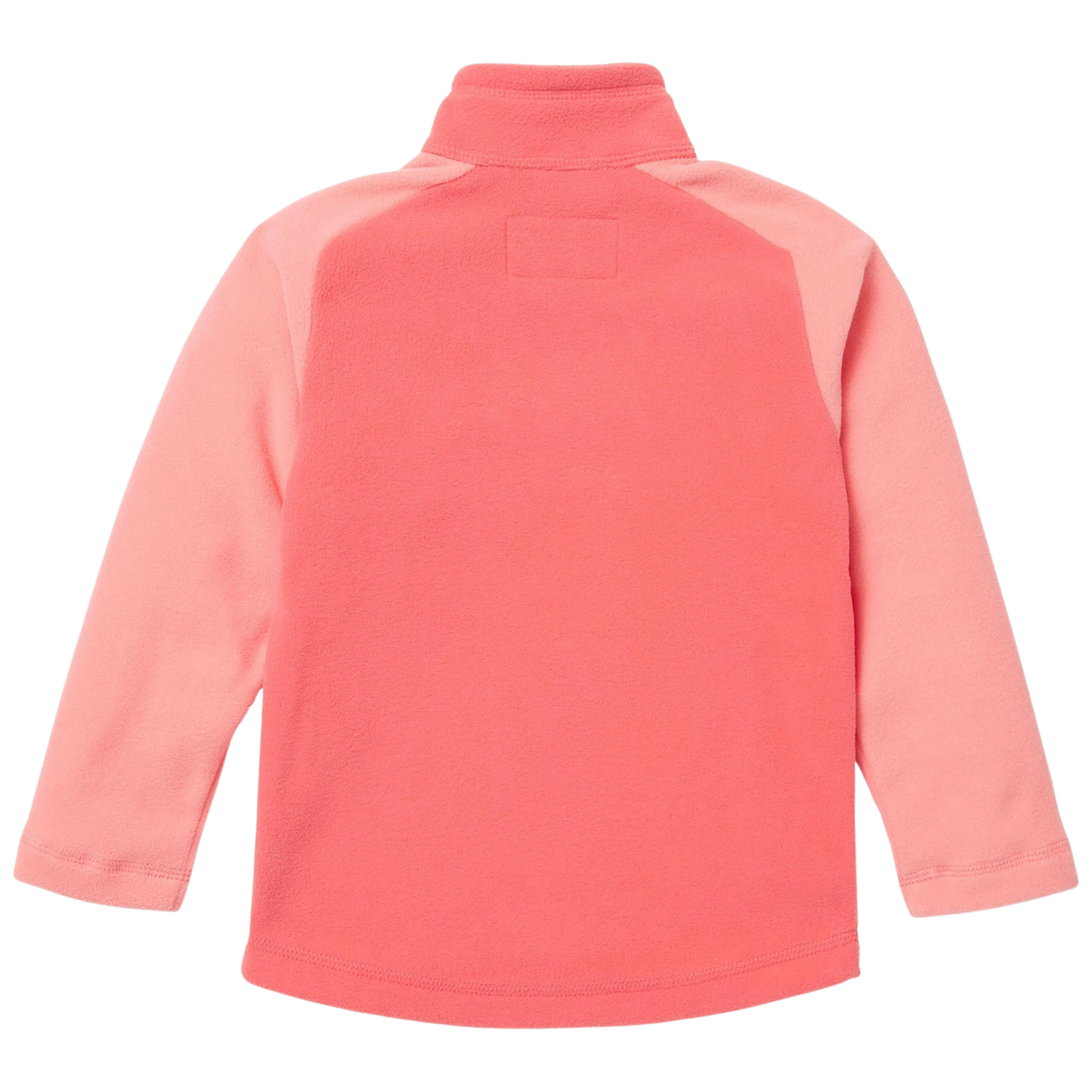 Rear view of Helly Hansen Kids Daybreaker 2.0 Jacket in Sunset Pink with lightweight microfleece construction and raglan sleeves