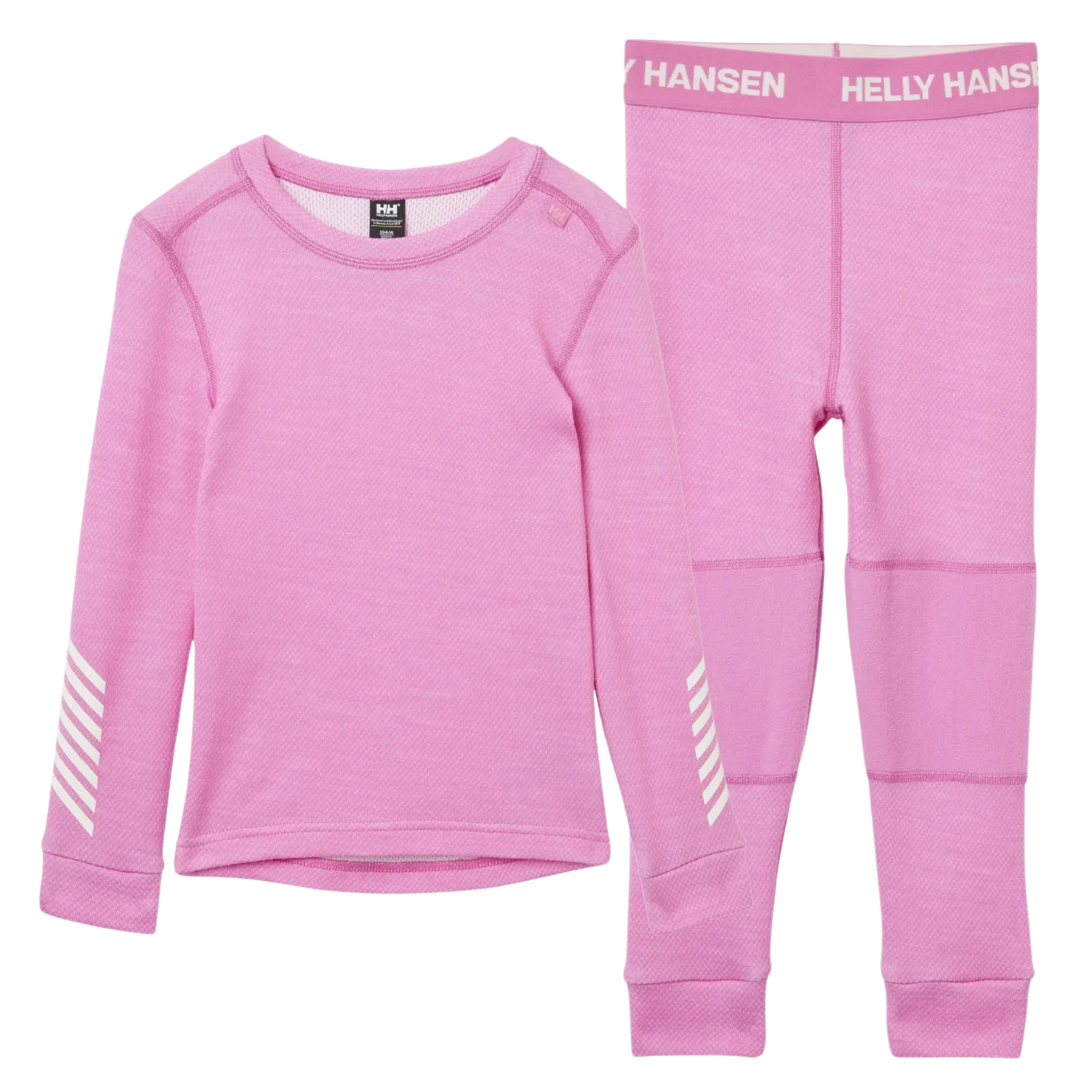 Helly Hansen Kids Lifa Merino Set in Meta Pink with warm Merino wool, LIFA moisture management and flatlock seams for winter layering
