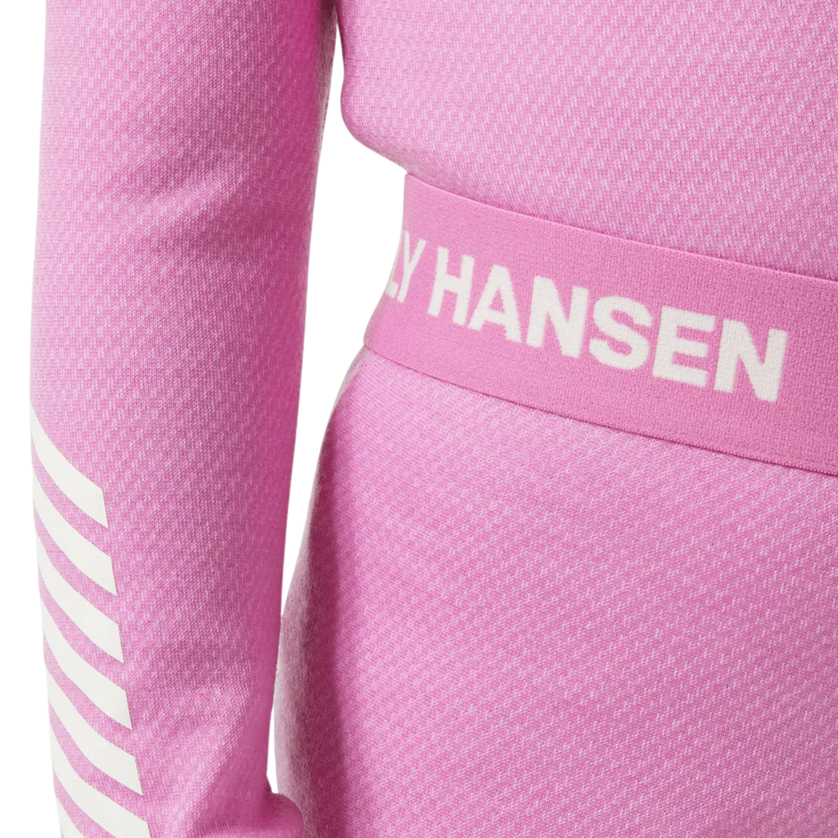 Helly Hansen Kids Lifa Merino thermal bottoms in Meta Pink with elastic waistband for a comfortable secure fit under ski and snow pants