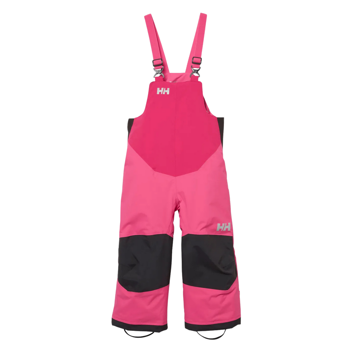Helly Hansen Kids Rider 2.0 Insulated Bib Pants in Hot Pink with HELLY TECH Performance, 100g PrimaLoft BLACK insulation and snow gaiters