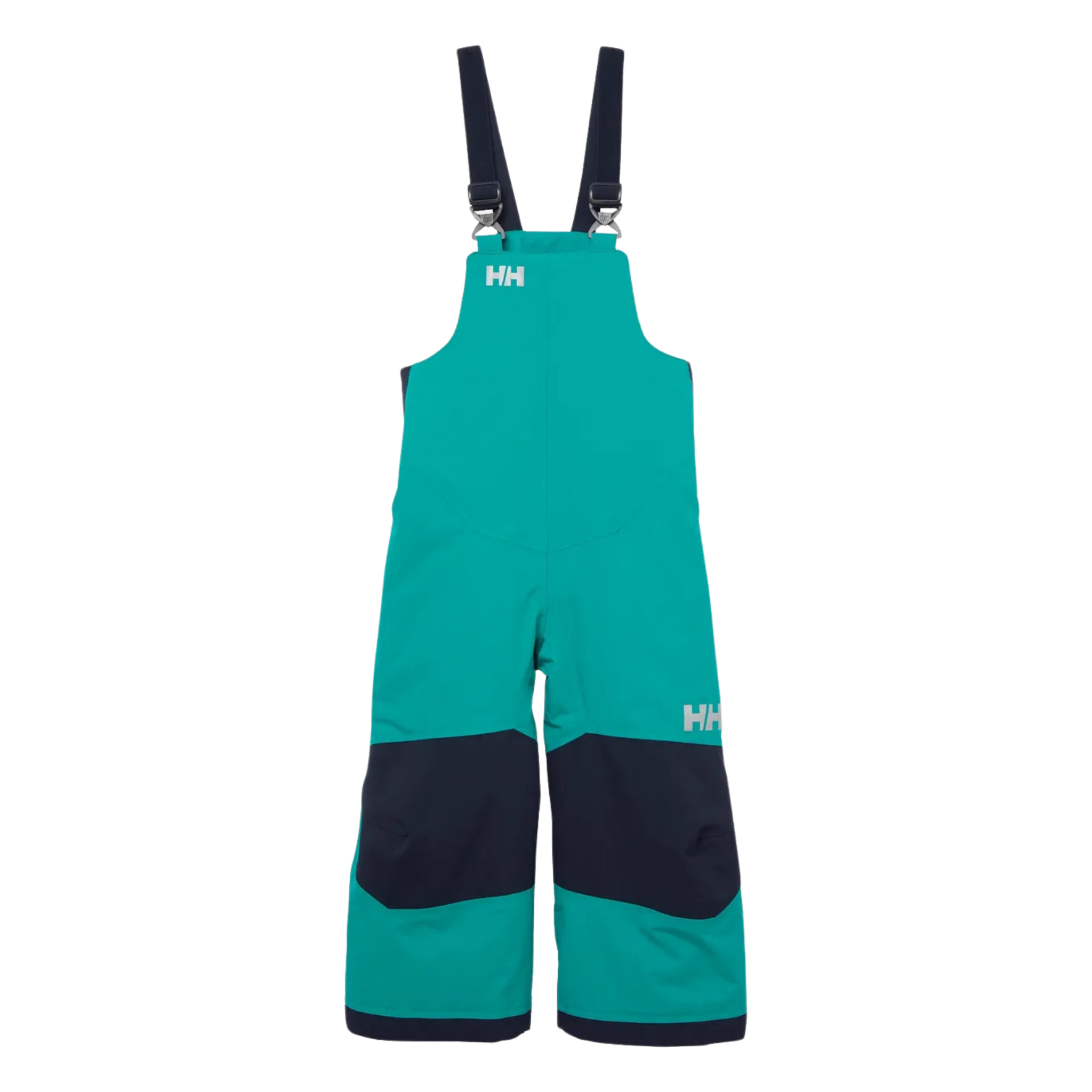 Helly Hansen Kids Rider 2.0 Insulated Bib Pants in Signal Green with HELLY TECH Performance, 100g PrimaLoft BLACK insulation and snow gaiters