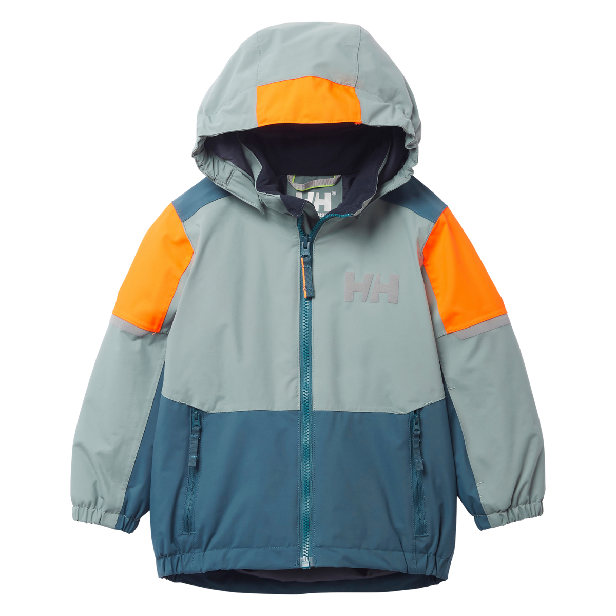 Helly Hansen Kids Rider 2.0 Insulated Winter Jacket in Cactus color with HELLY TECH Performance, 133g PrimaLoft BLACK Eco insulation and detachable hood