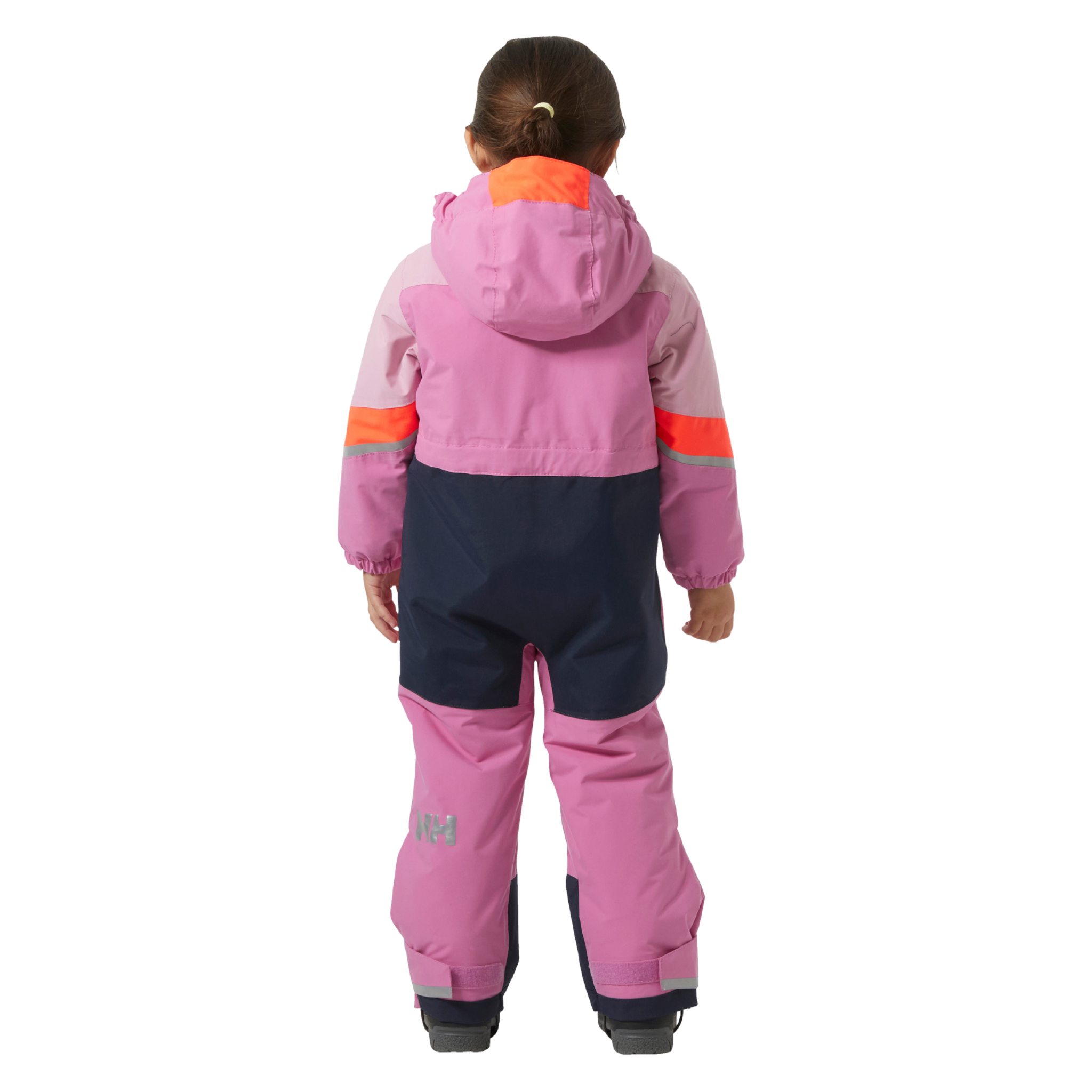 Rear view of Helly Hansen Kids Rider 3.0 Snowsuit with reinforced no-back-seam seat construction for added waterproofness and durability
