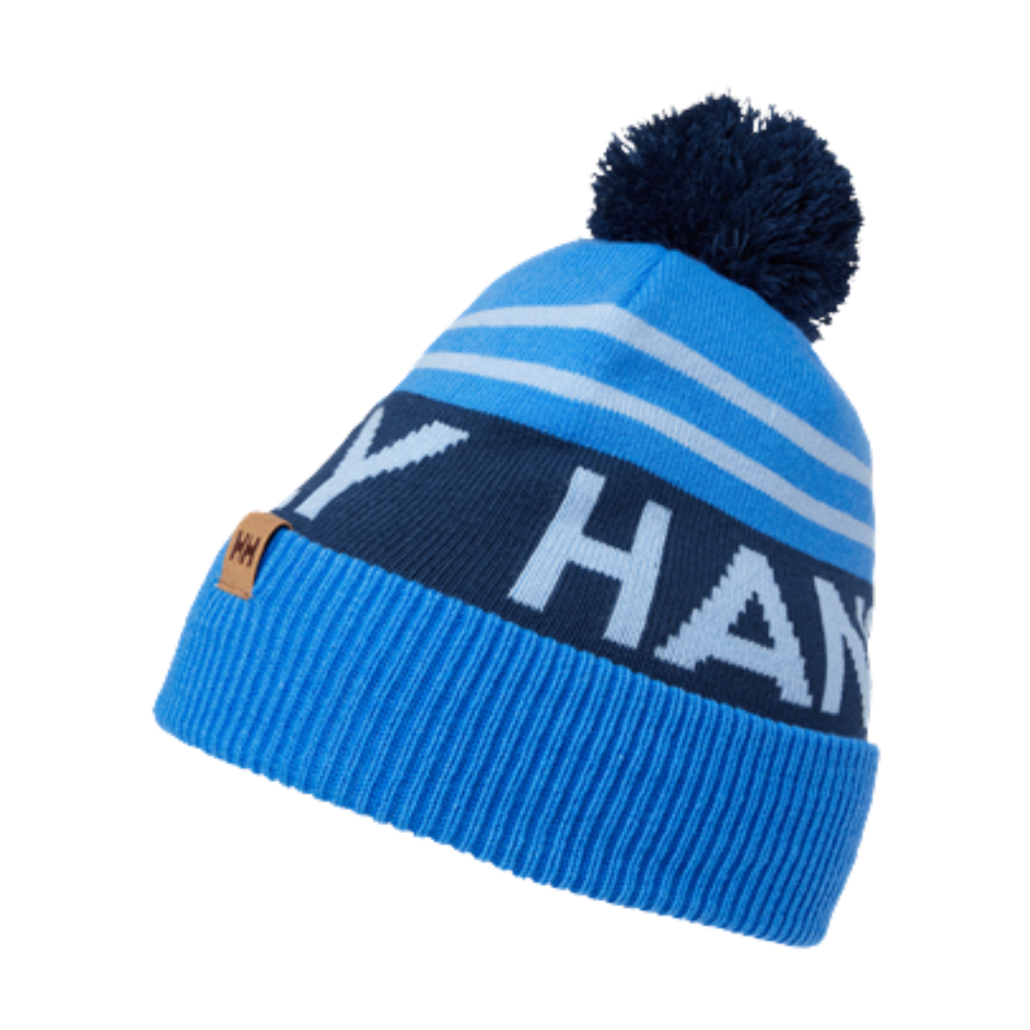 Helly Hansen Kids Ridgeline Beanie in Ultra Blue with super-soft cozy fabric, ribbed cuff and knitted Helly Hansen logo