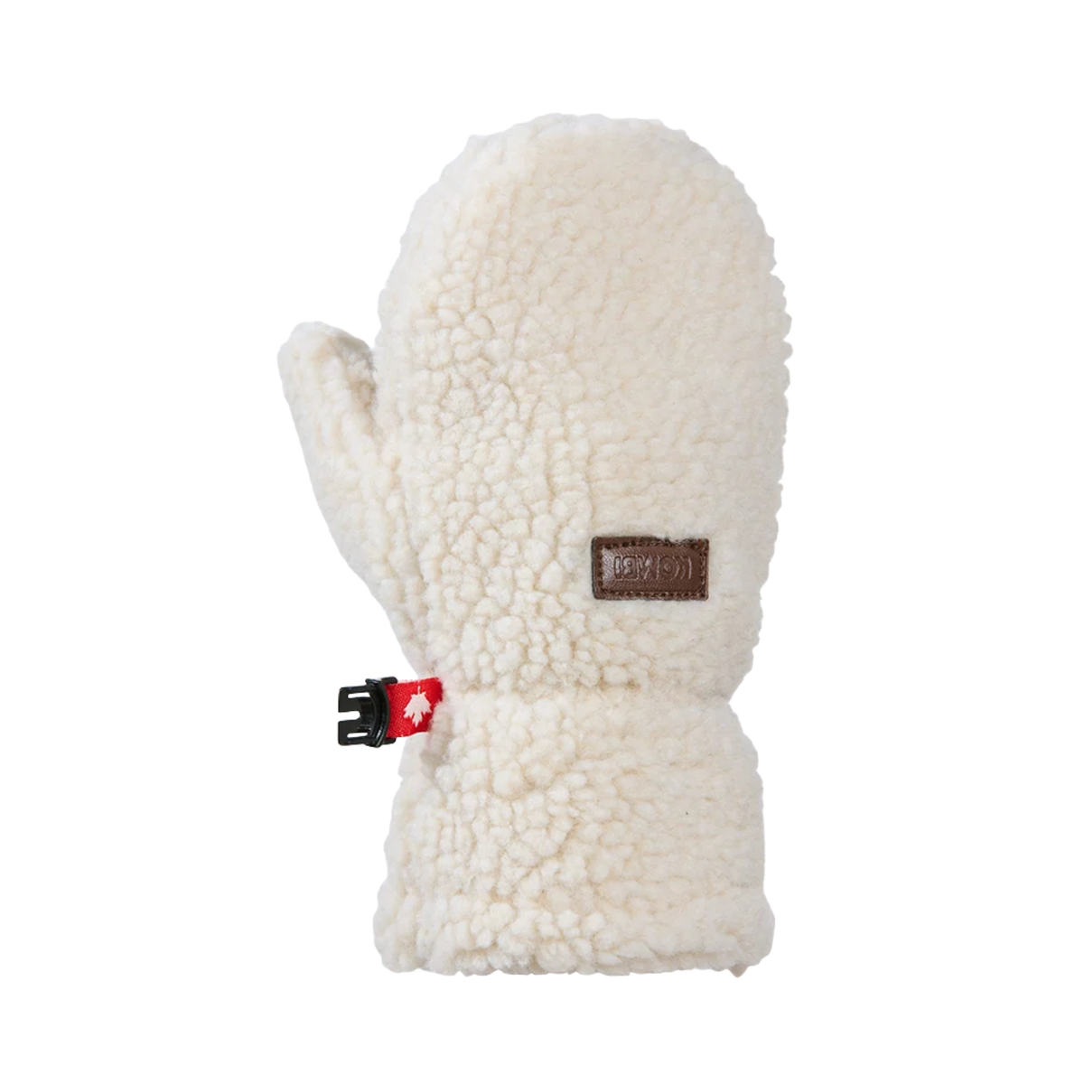 Kombi Camila Children Mitt in Moonstone with 100% recycled faux shearling, waterproof WATERGUARD membrane and moisture-wicking ACCU-DRI lining