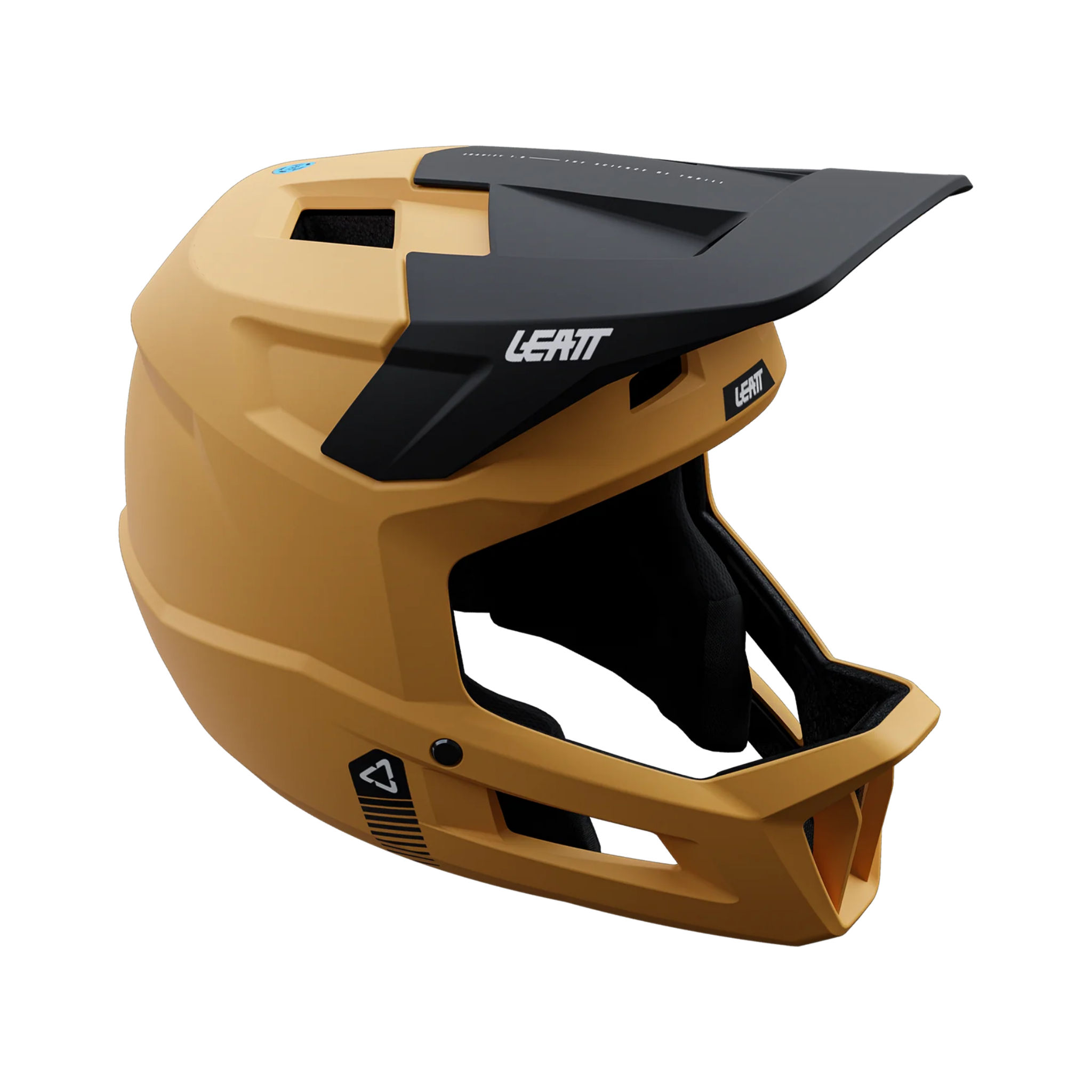 Leatt Gravity 1.0 Junior full face MTB helmet in Lager Yellow for kids riding Whistler Bike Park and downhill trails
