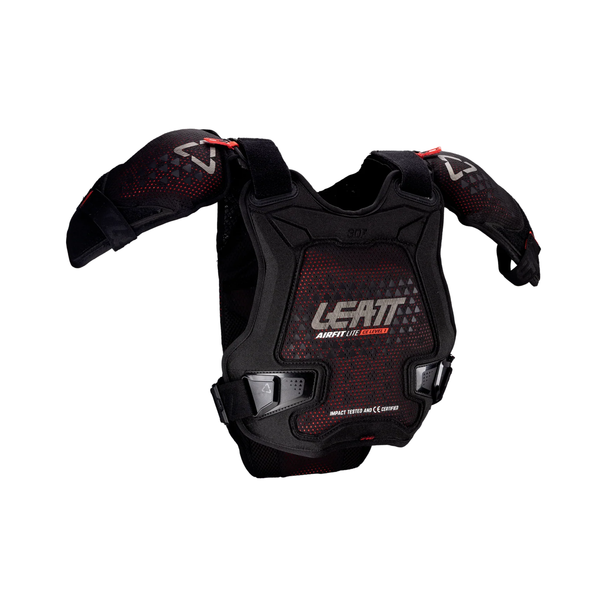 Leatt 3DF AirFit EVO Pro Junior in Black chest protector for kids riding Whistler Bike Park and mountain bike trails