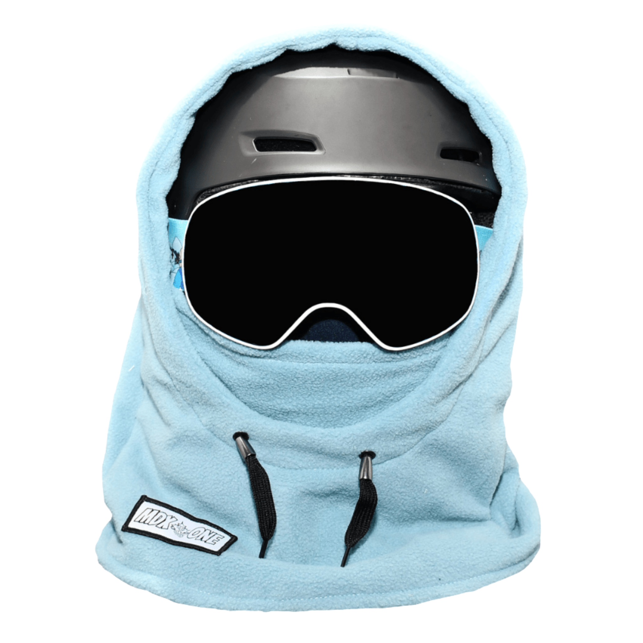 MDX One Over the Helmet Balaclava in Teal with double-layered plush fleece, stretchy helmet-friendly fit and full head, neck and face coverage