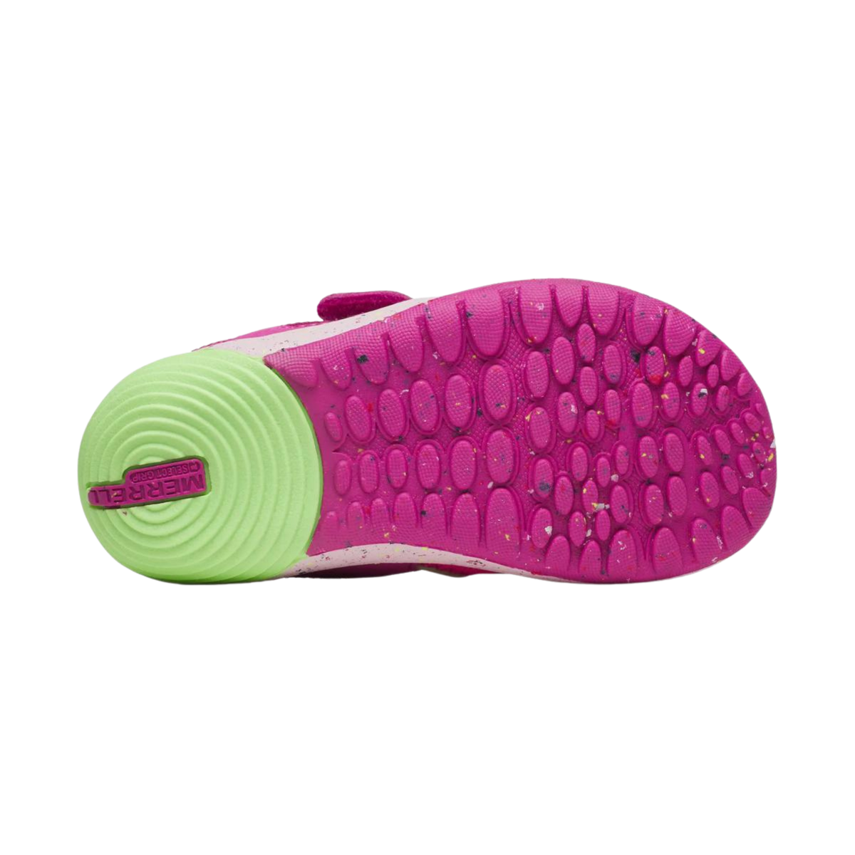 Merrell Bare Steps Toddler Water Shoe outsole made with 20% recycled rubber for durable traction during active play
