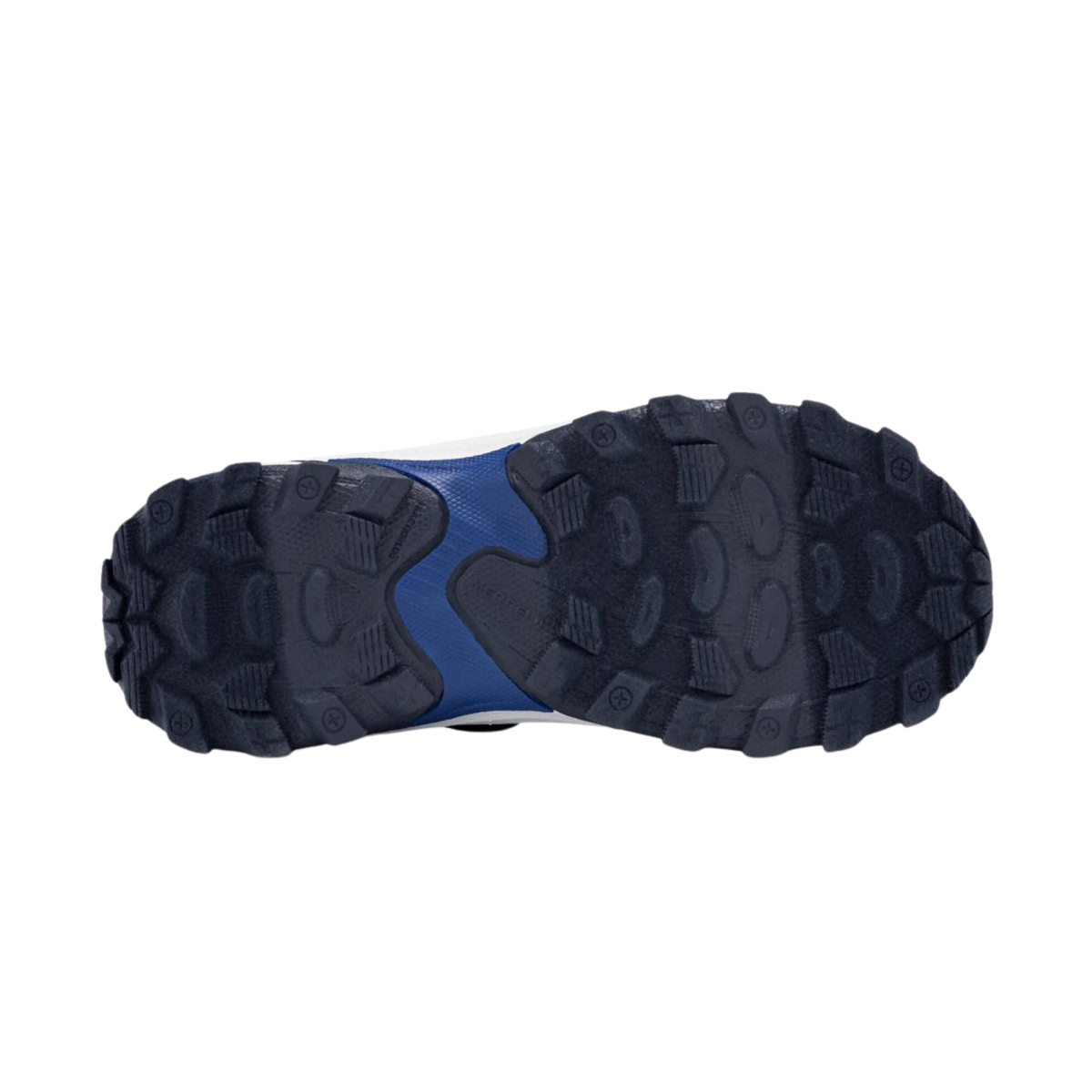Merrell Big Kids Moab Speed 2 Waterproof shoe in Blue / Navy with flexible high-grip outsole for dependable traction on varied terrain