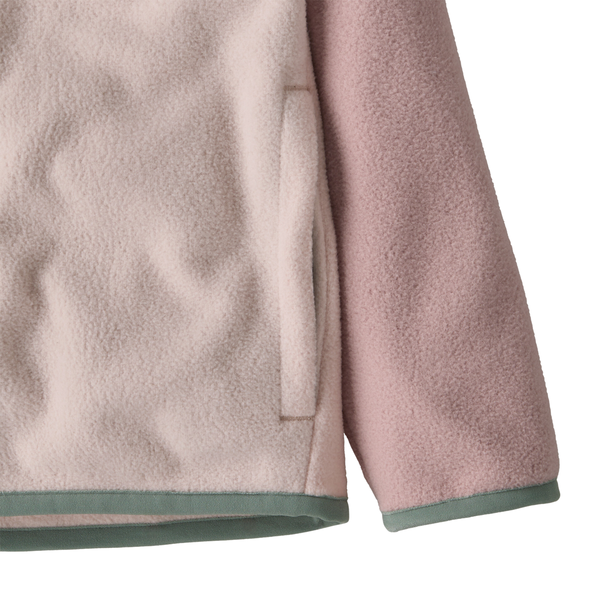Patagonia Kids Micro D Snap-T Jacket sleeve opening with elasticized binding designed to help keep cold air out