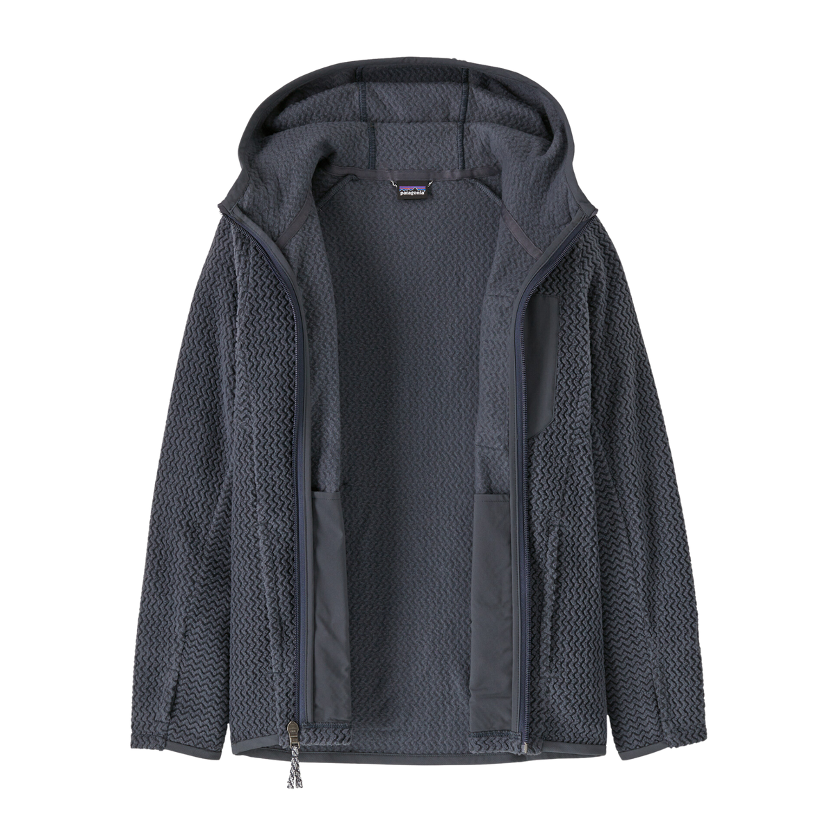Patagonia Kids R1 Air Full-Zip Hoody with 100% recycled polyester fleece designed to wick moisture, breathe and dry quickly