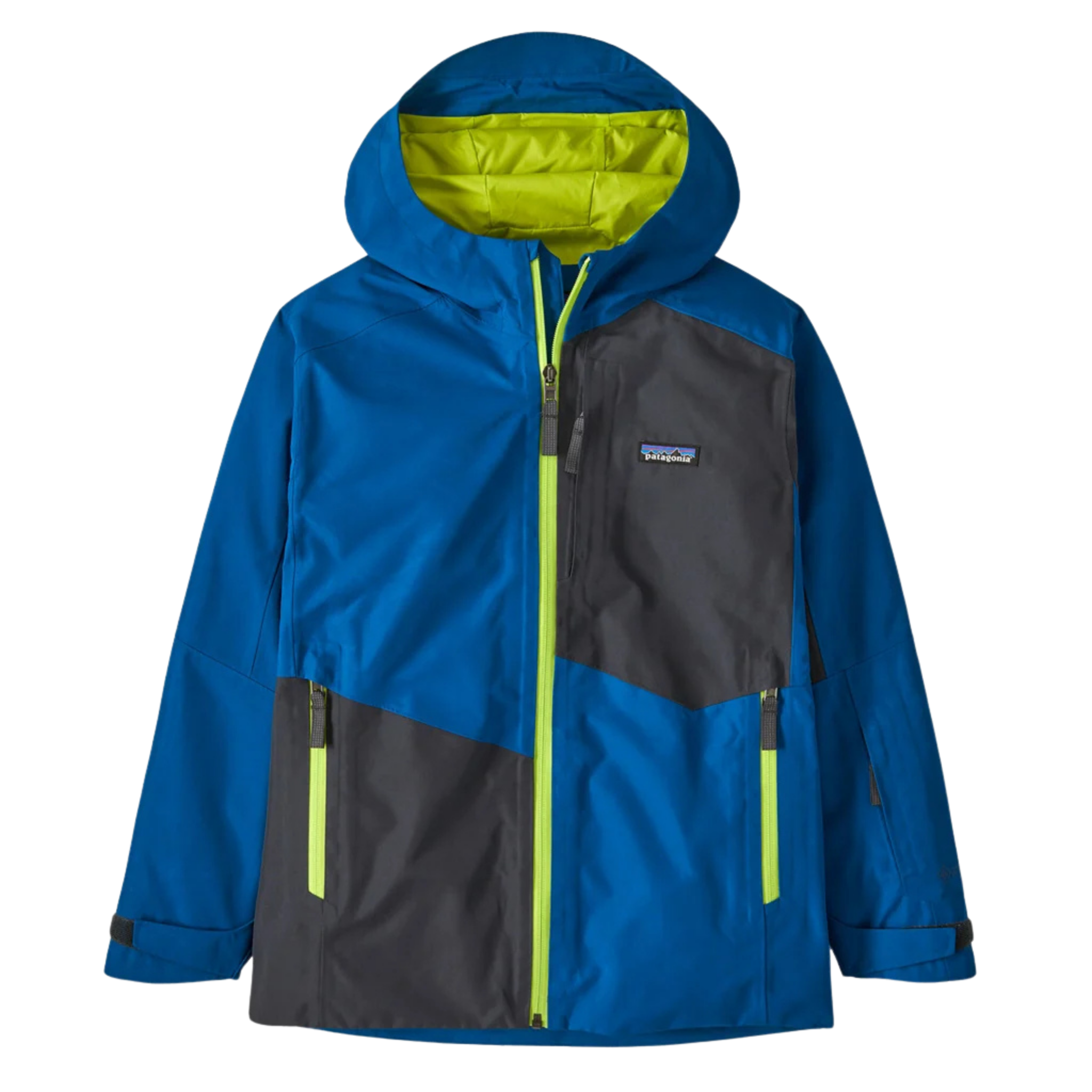 Patagonia Kids Storm Shift GORE-TEX Shell Jacket in Endless Blue with waterproof 2-layer ePE fabric, recycled polyester and RECCO reflector