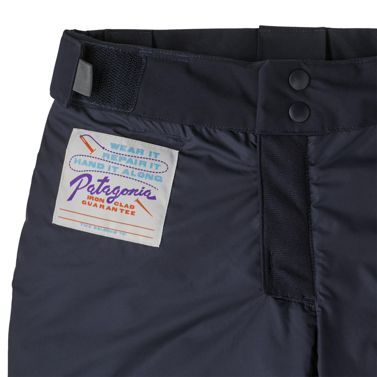 Patagonia Kids Storm Shift Pants adjustable waistband with soft brushed-tricot lining and belt loops for a comfortable secure fit