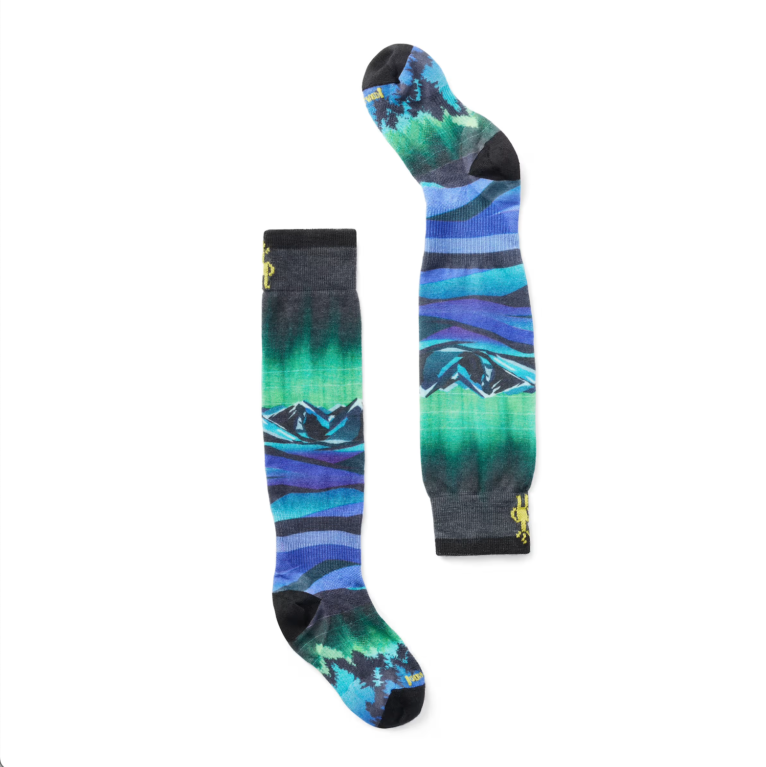 Smartwool Junior Ski Zero Cushion Aurora Flash Print Over the Calf Socks