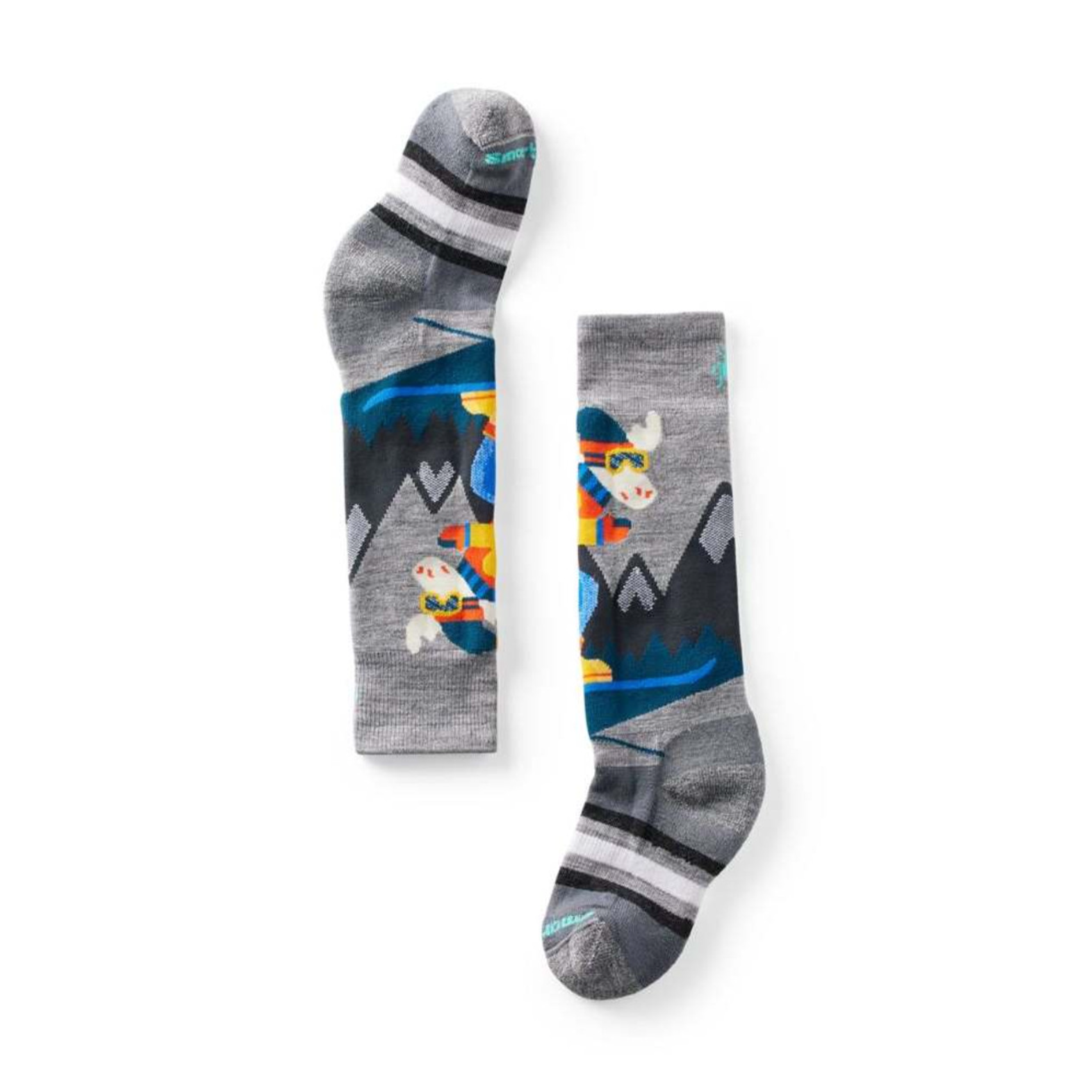 Smartwool Kids' Wintersport Full Cushion Mountain Moose Pattern OTC Socks