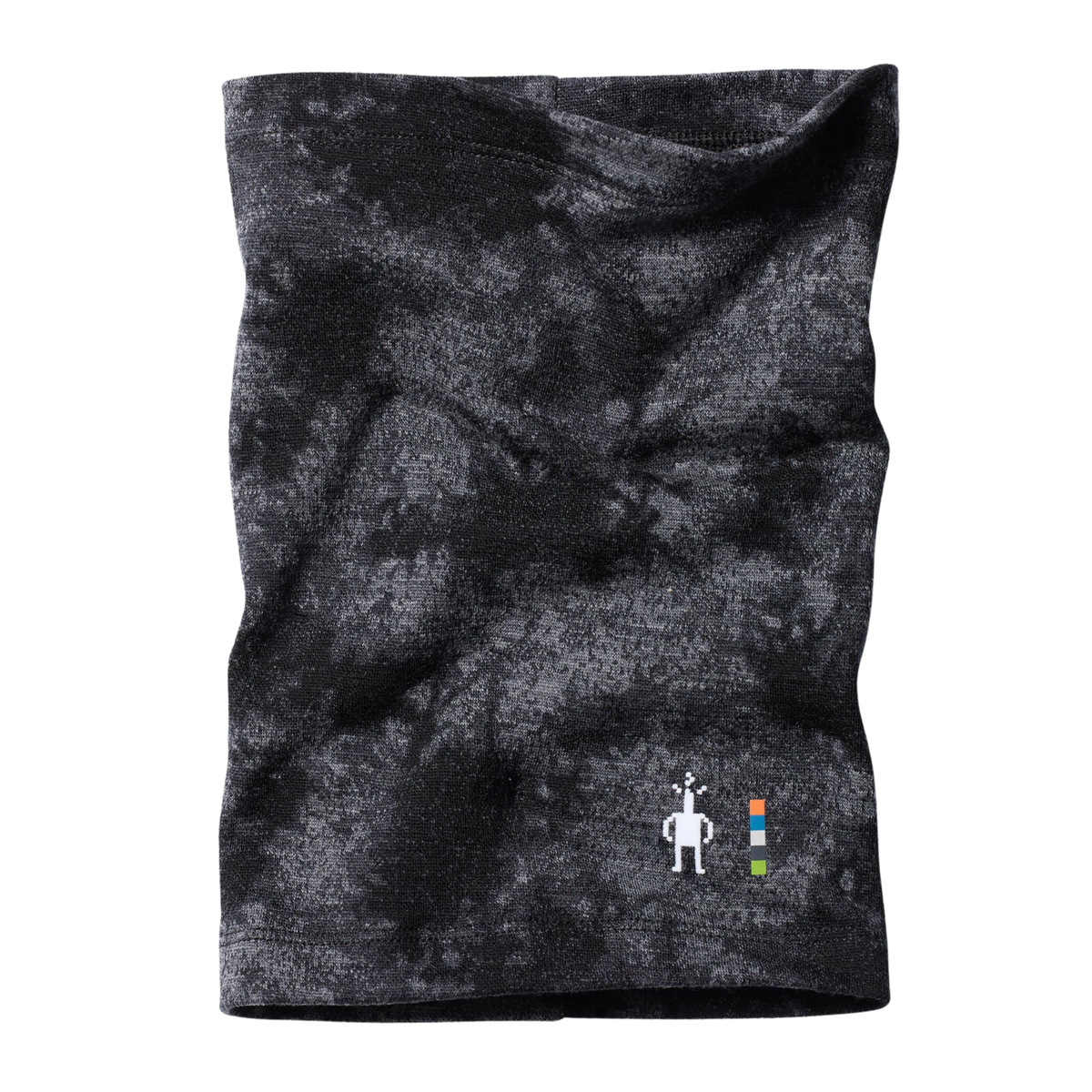 Smartwool Thermal Merino Neck Gaiter  in Black Tie Dye for kids, made from 100% Merino wool with breathable temperature-regulating warmth