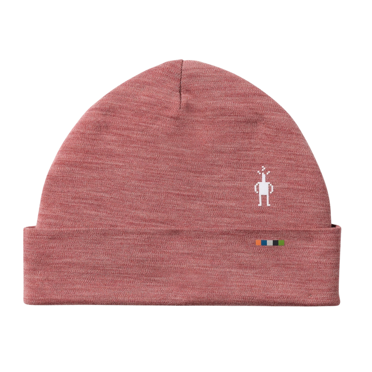 Smartwool Thermal Merino Reversible Cuffed Beanie in Rosewood Heather made with 100% Merino wool, double-layer construction and warm roll cuff